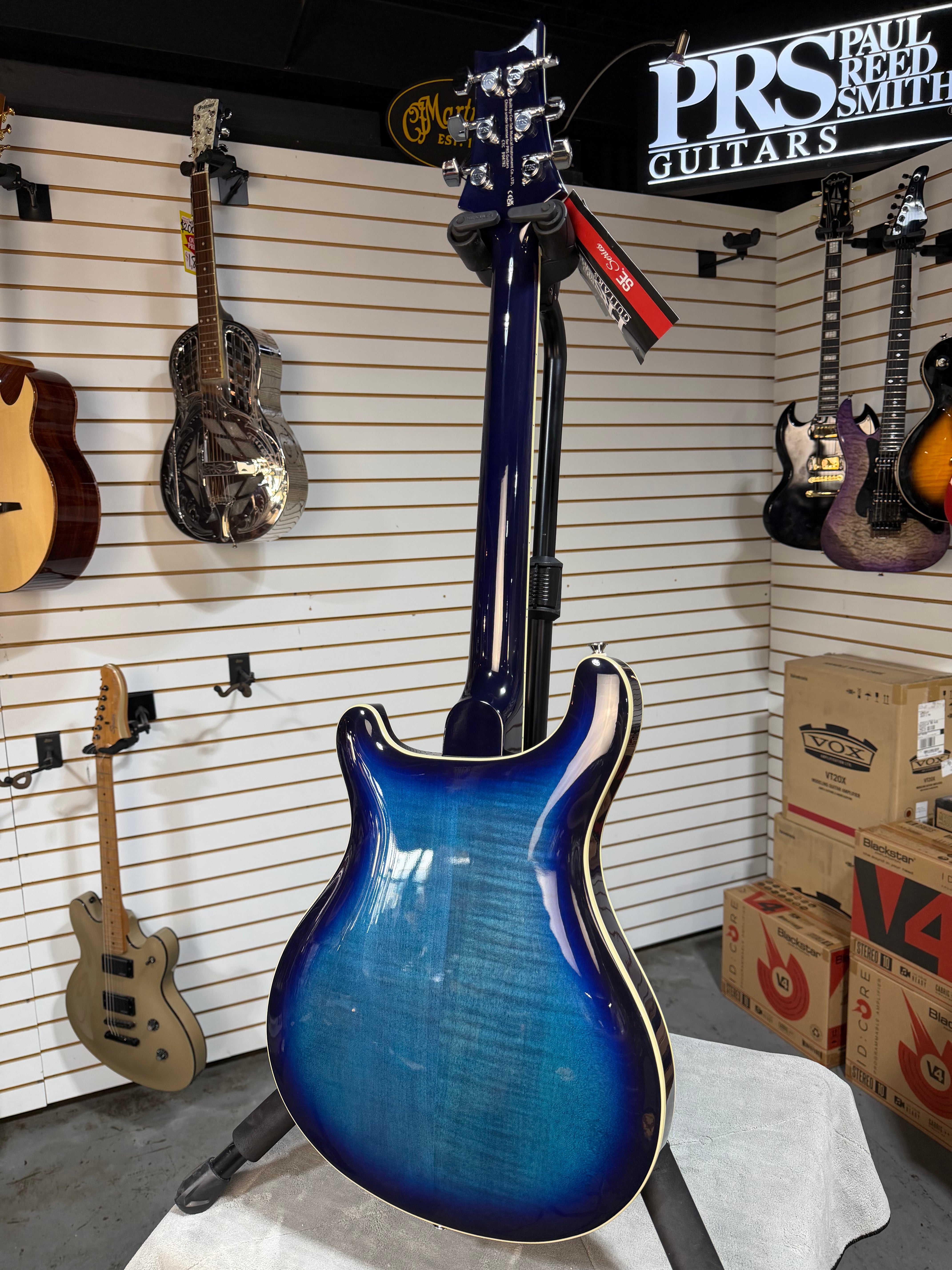 PRS SE Hollowbody II Faded Blue Burst