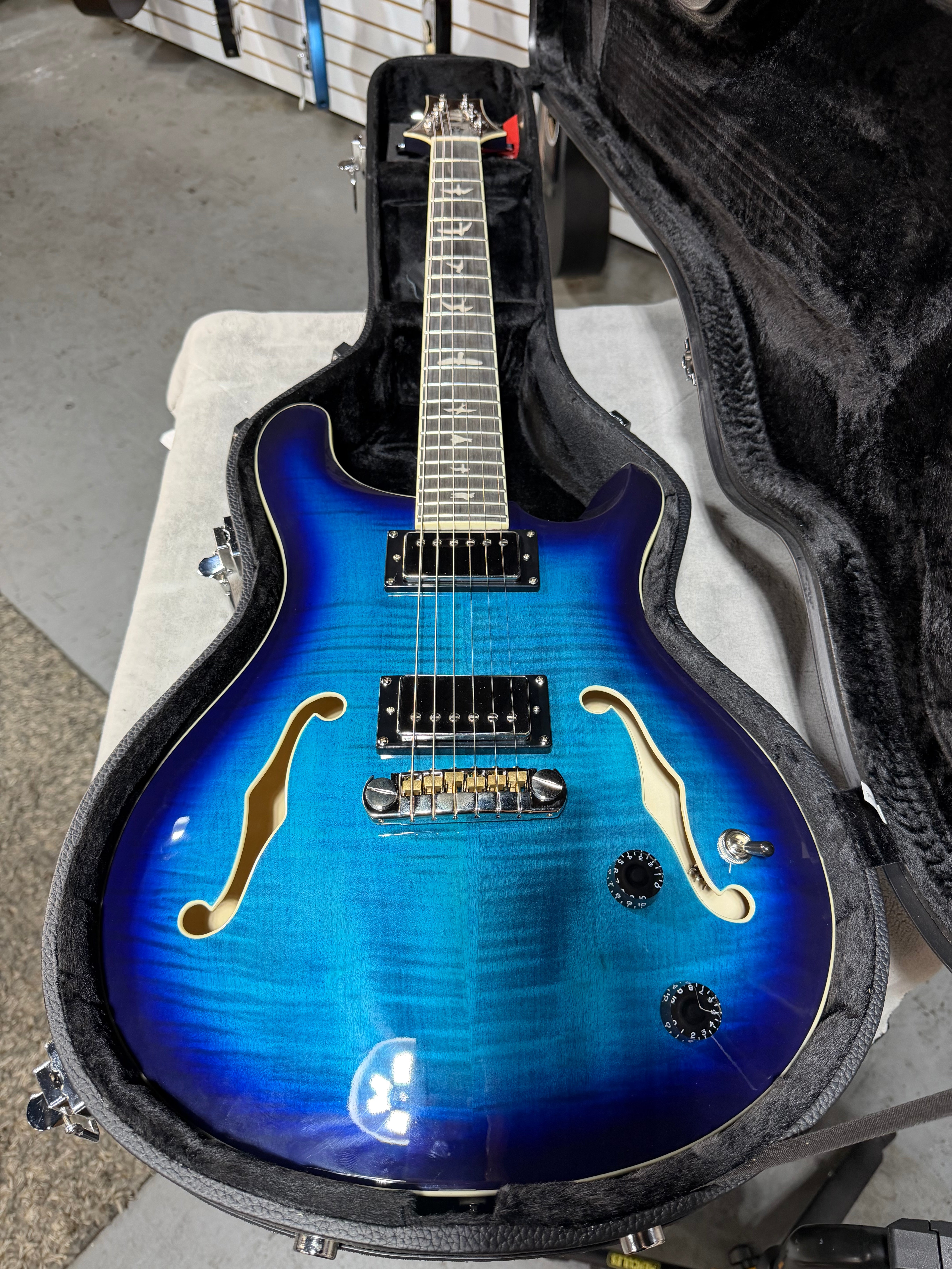 PRS SE Hollowbody II Faded Blue Burst
