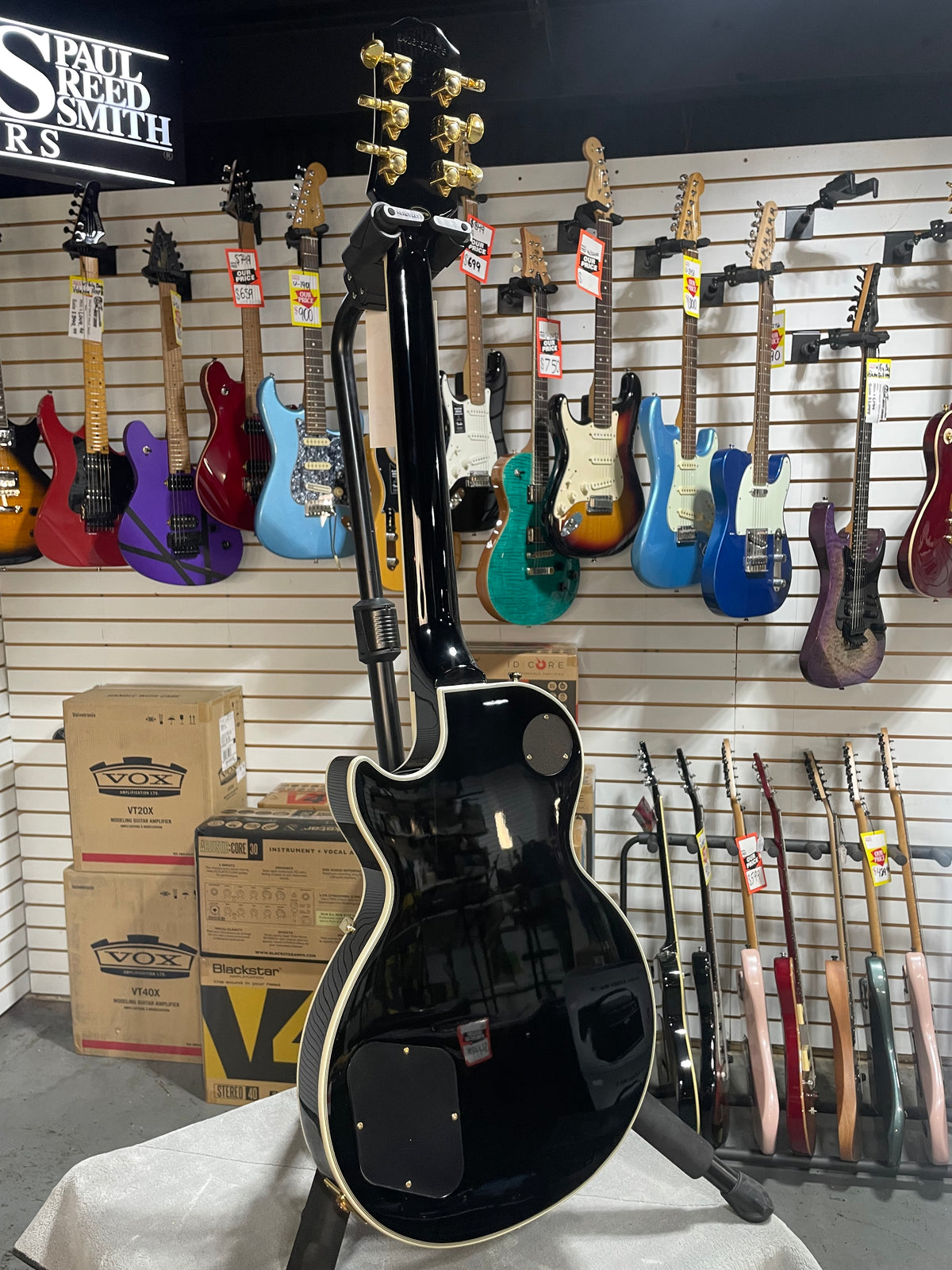 Epiphone Les Paul Custom Ebony w/Crossrock Hardshell Case