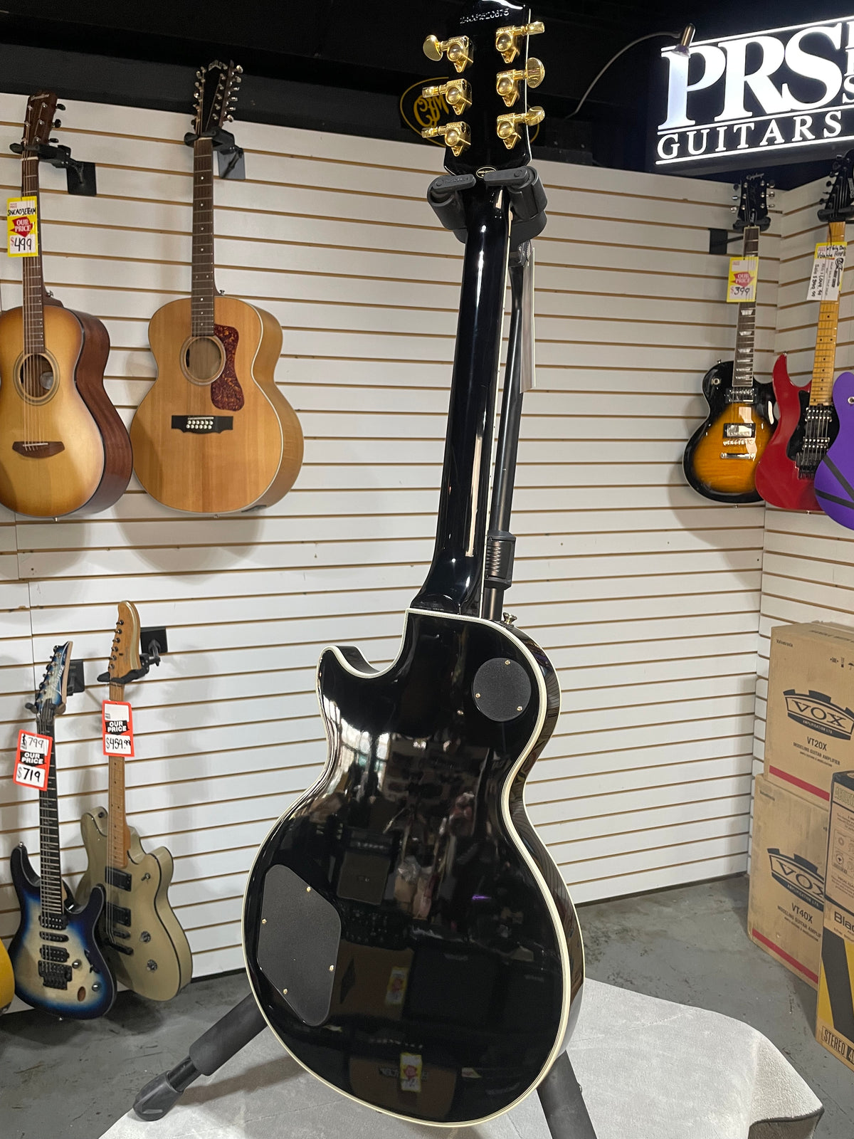 Epiphone Les Paul Custom Ebony w/Crossrock Hardshell Case