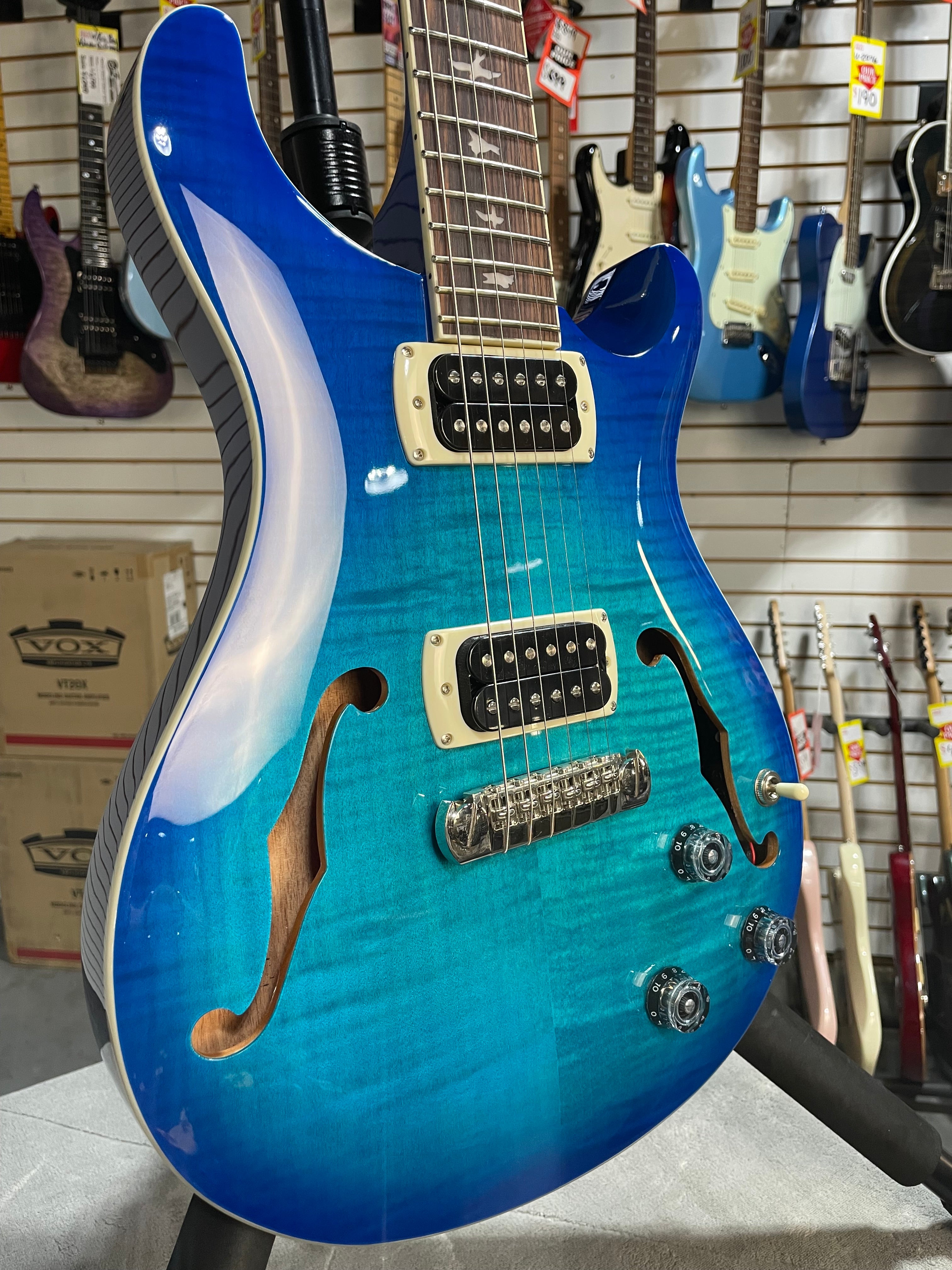PRS SE Hollowbody I Piezo Lake Blue