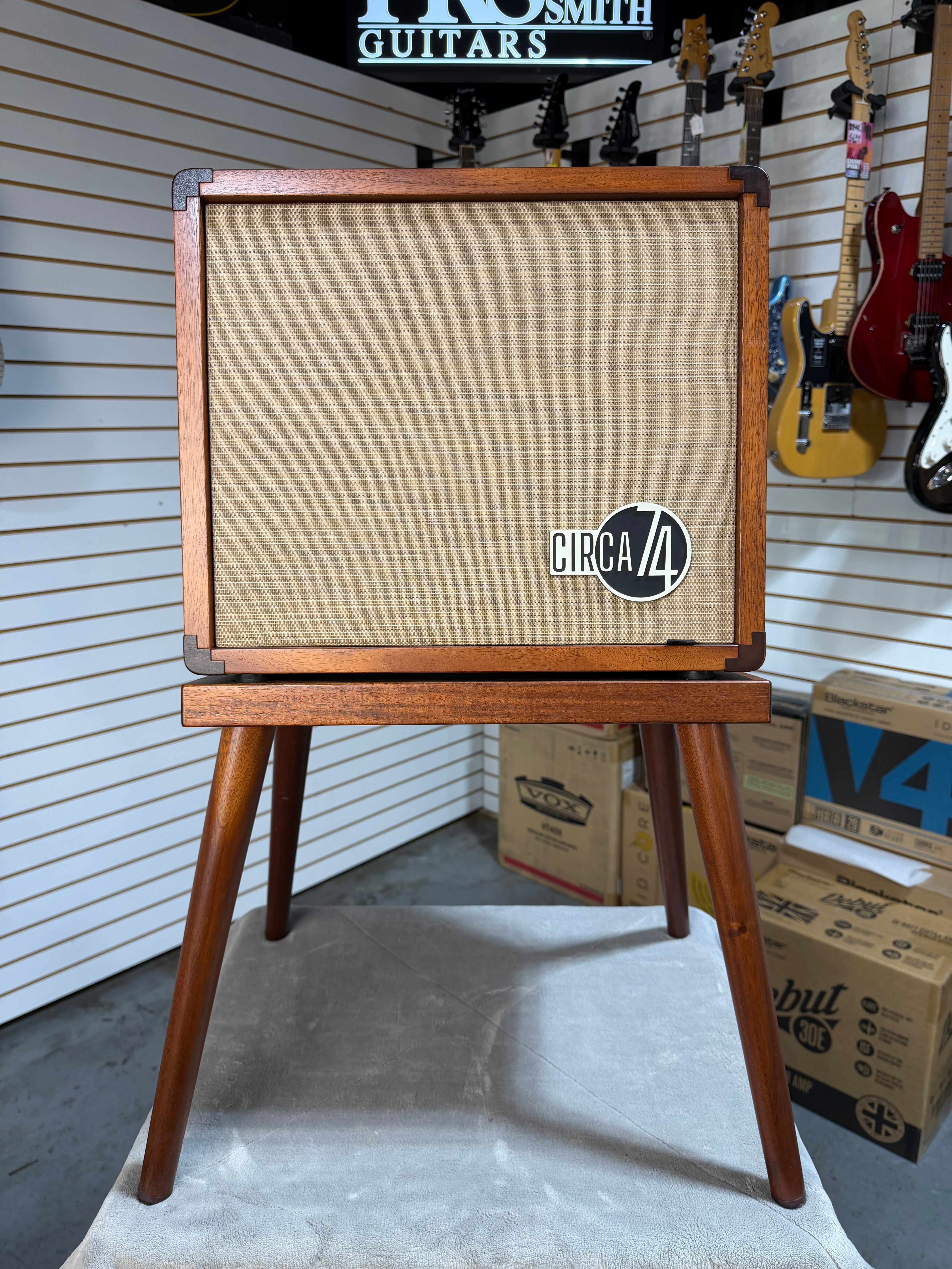 Taylor Circa 74 2-Channel 150-Watt 1x10" Acoustic Guitar / Vocal Combo with Stand - Natural Mahogany