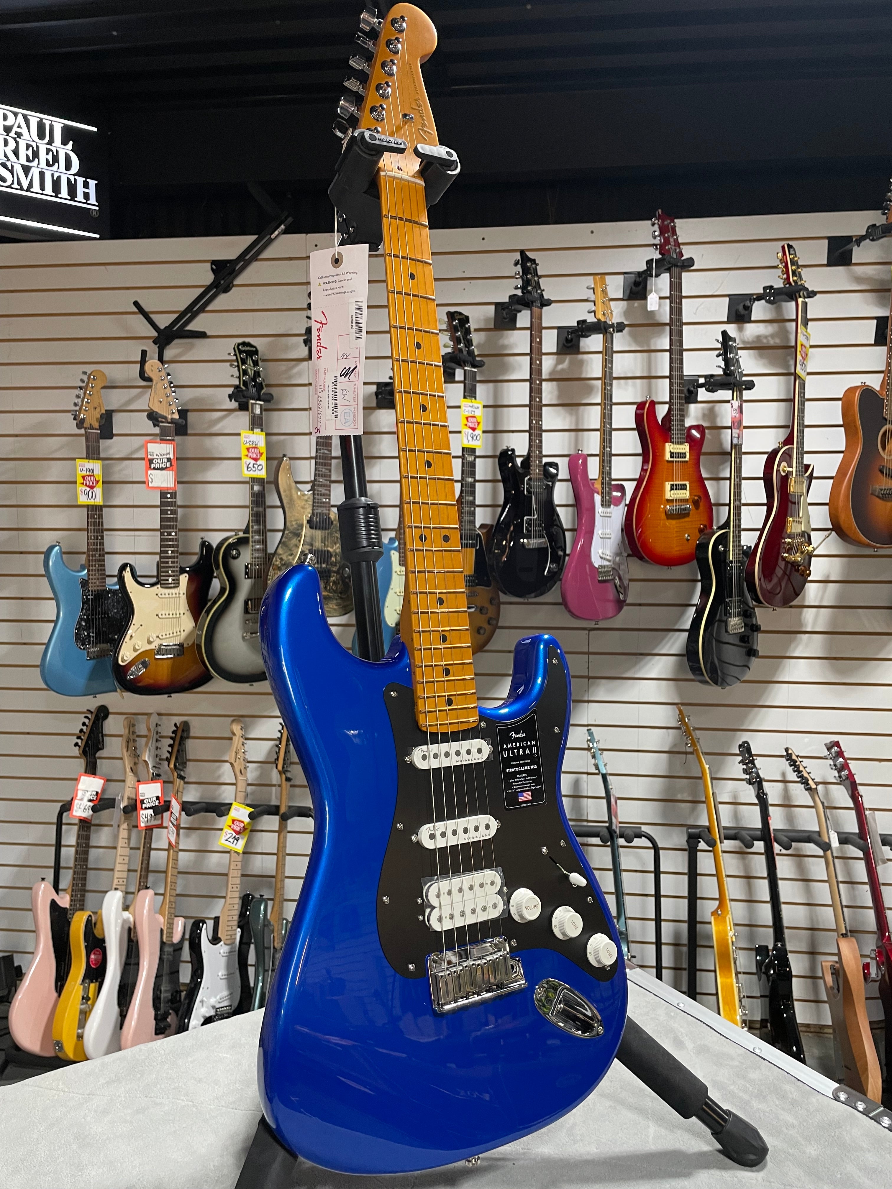 Fender American Ultra II Stratocaster - Noble Blue w/ Maple Fingerboard w/ OHSC & PLEK*D #677