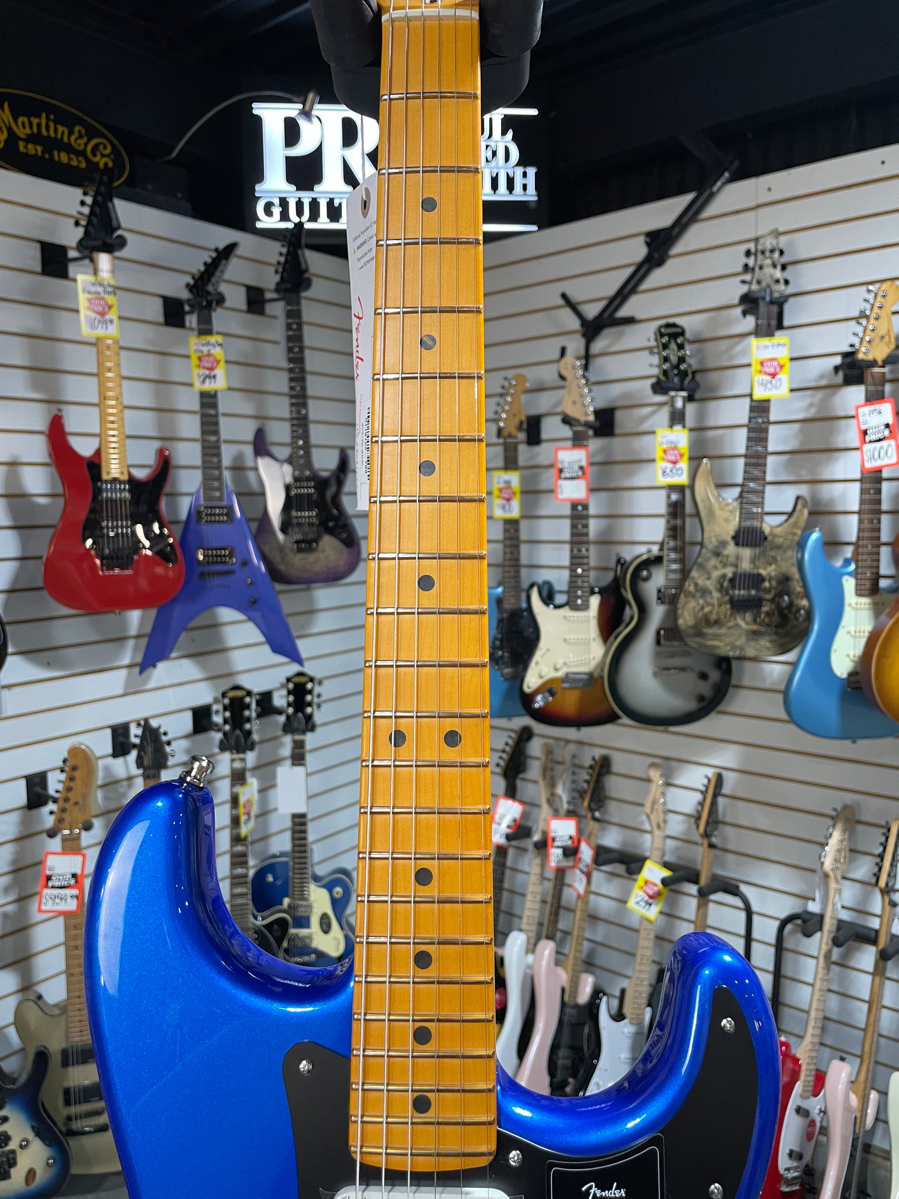 Fender American Ultra II Stratocaster - Noble Blue w/ Maple Fingerboard w/ OHSC & PLEK*D #677