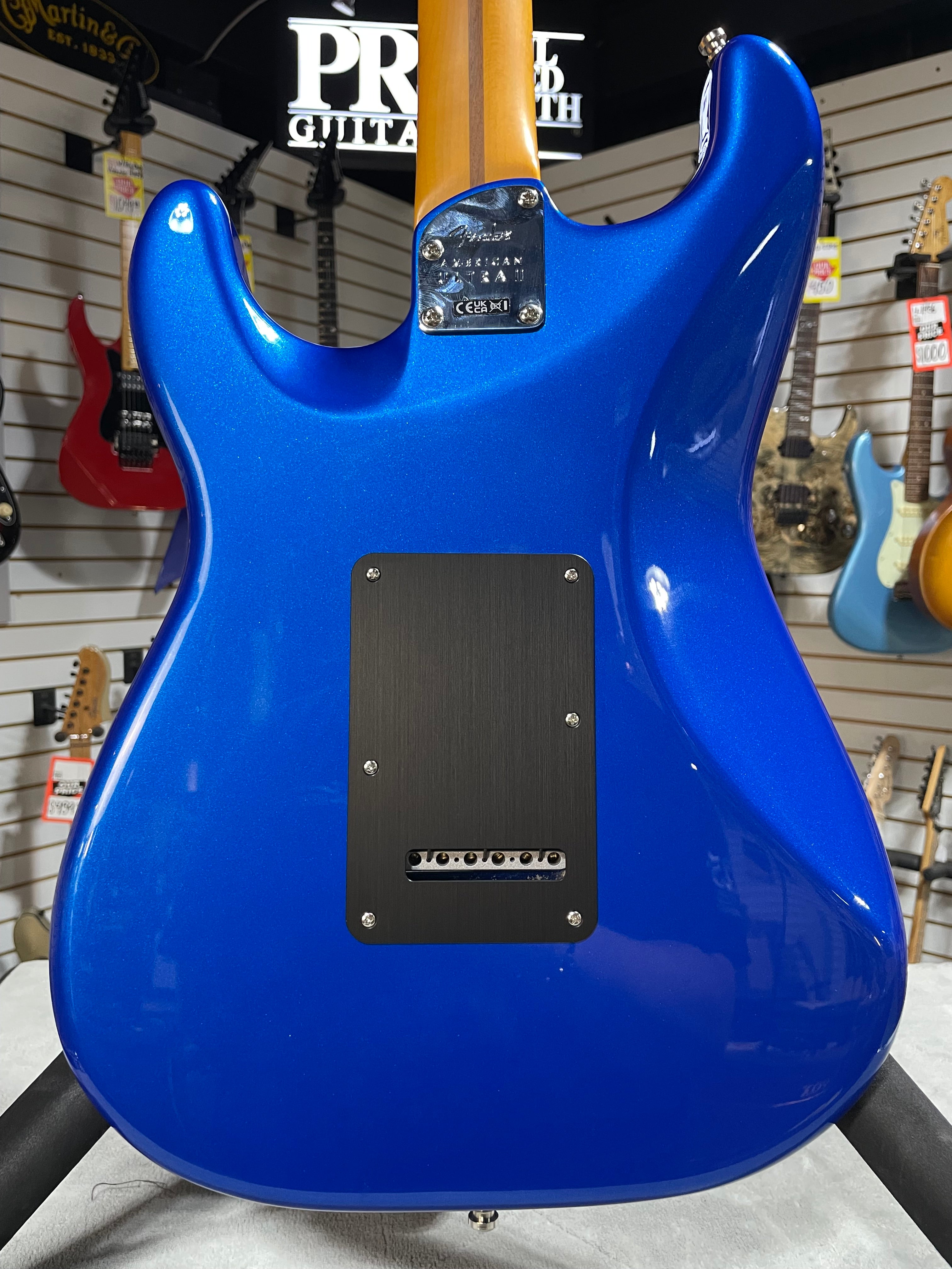 Fender American Ultra II Stratocaster - Noble Blue w/ Maple Fingerboard w/ OHSC & PLEK*D #677