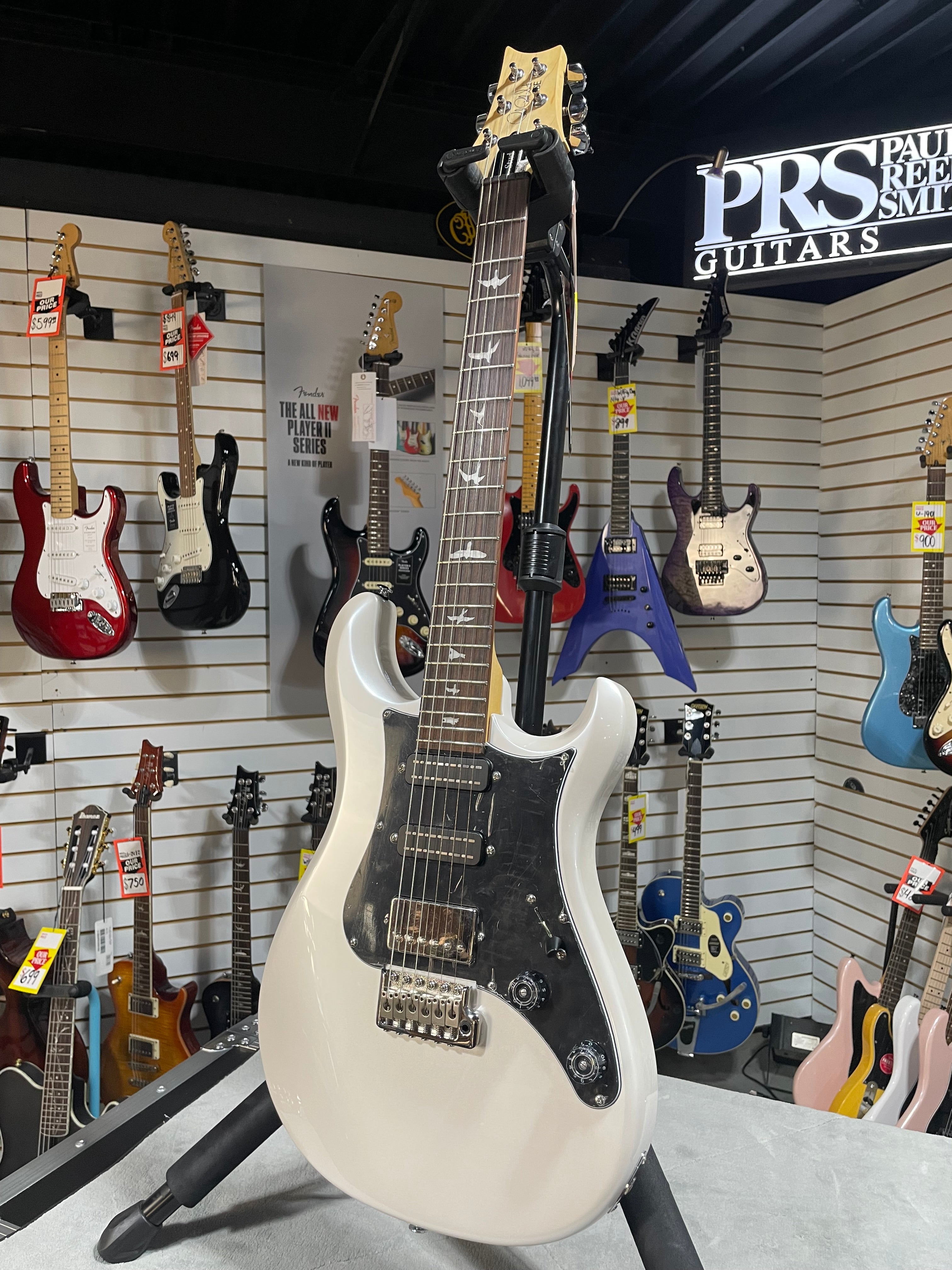 PRS SE Studio Standard - Pearl White w/ Gig Bag & PLEK*D #927
