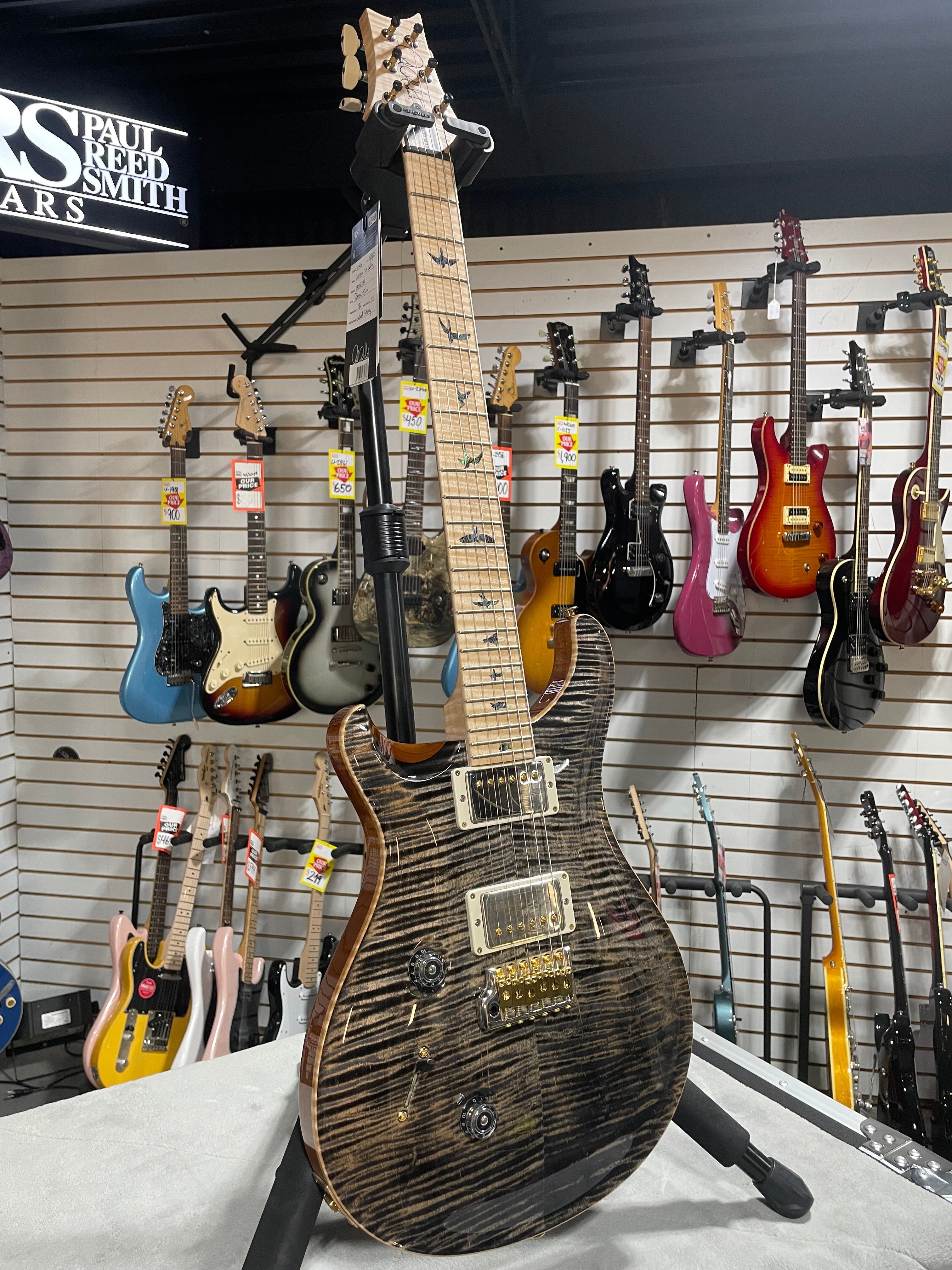 Wood Library Custom 24 Left Handed - Charcoal #284 GET PLEK'D!