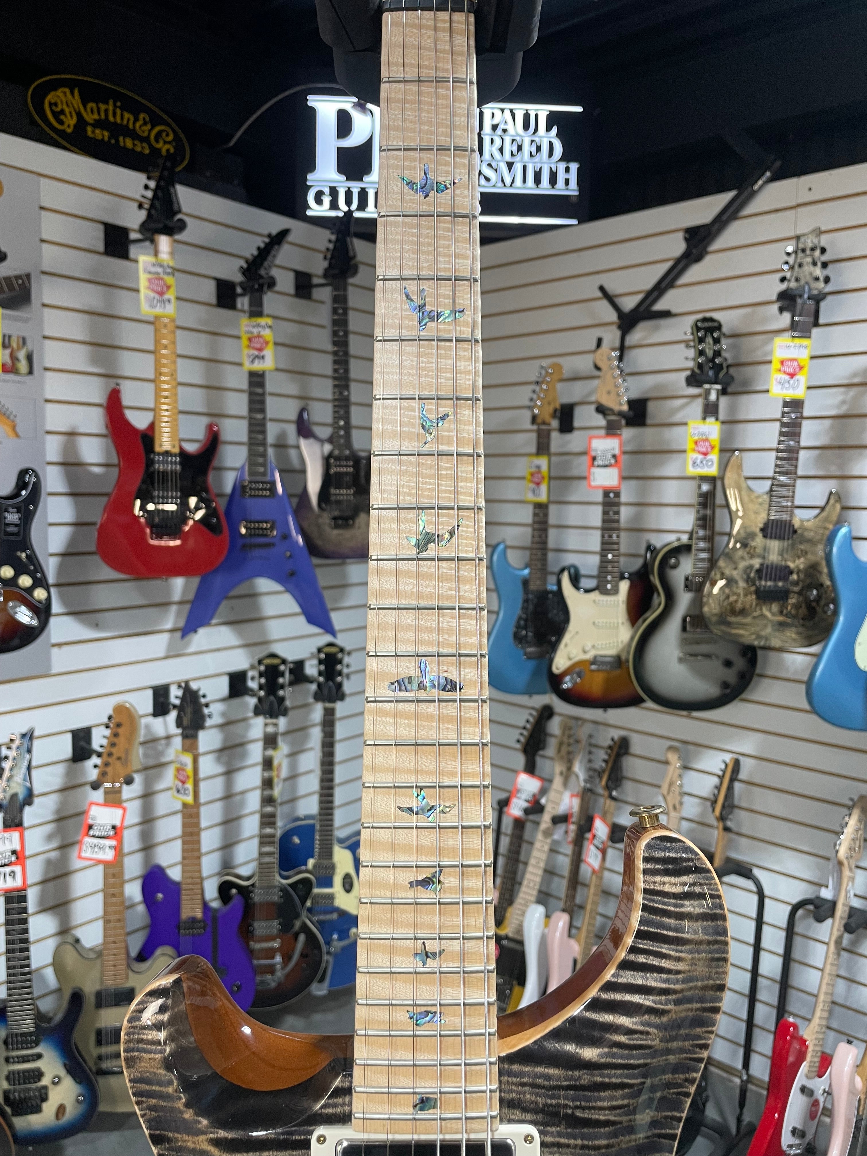 Wood Library Custom 24 Left Handed - Charcoal #284 GET PLEK'D!