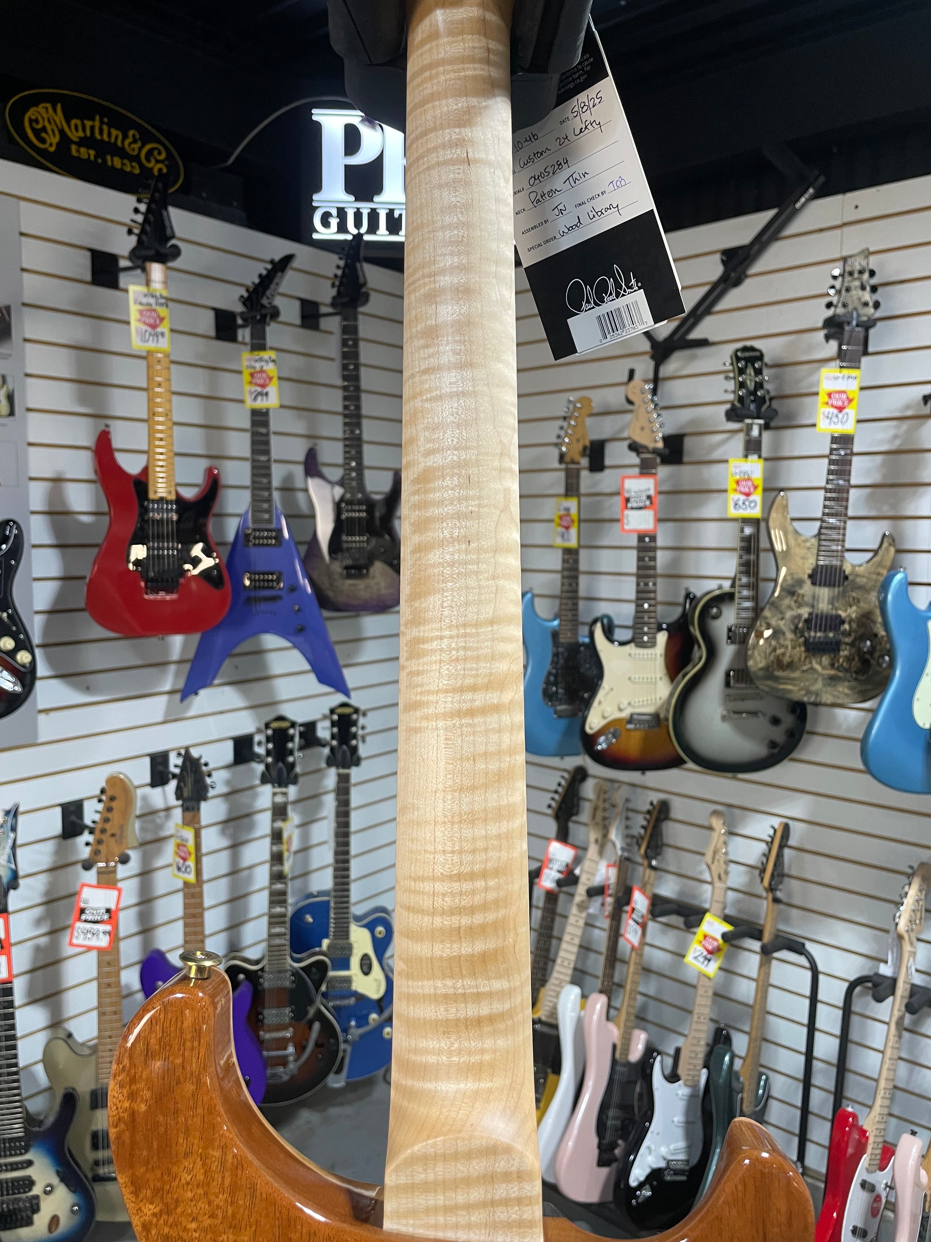 Wood Library Custom 24 Left Handed - Charcoal #284 GET PLEK'D!