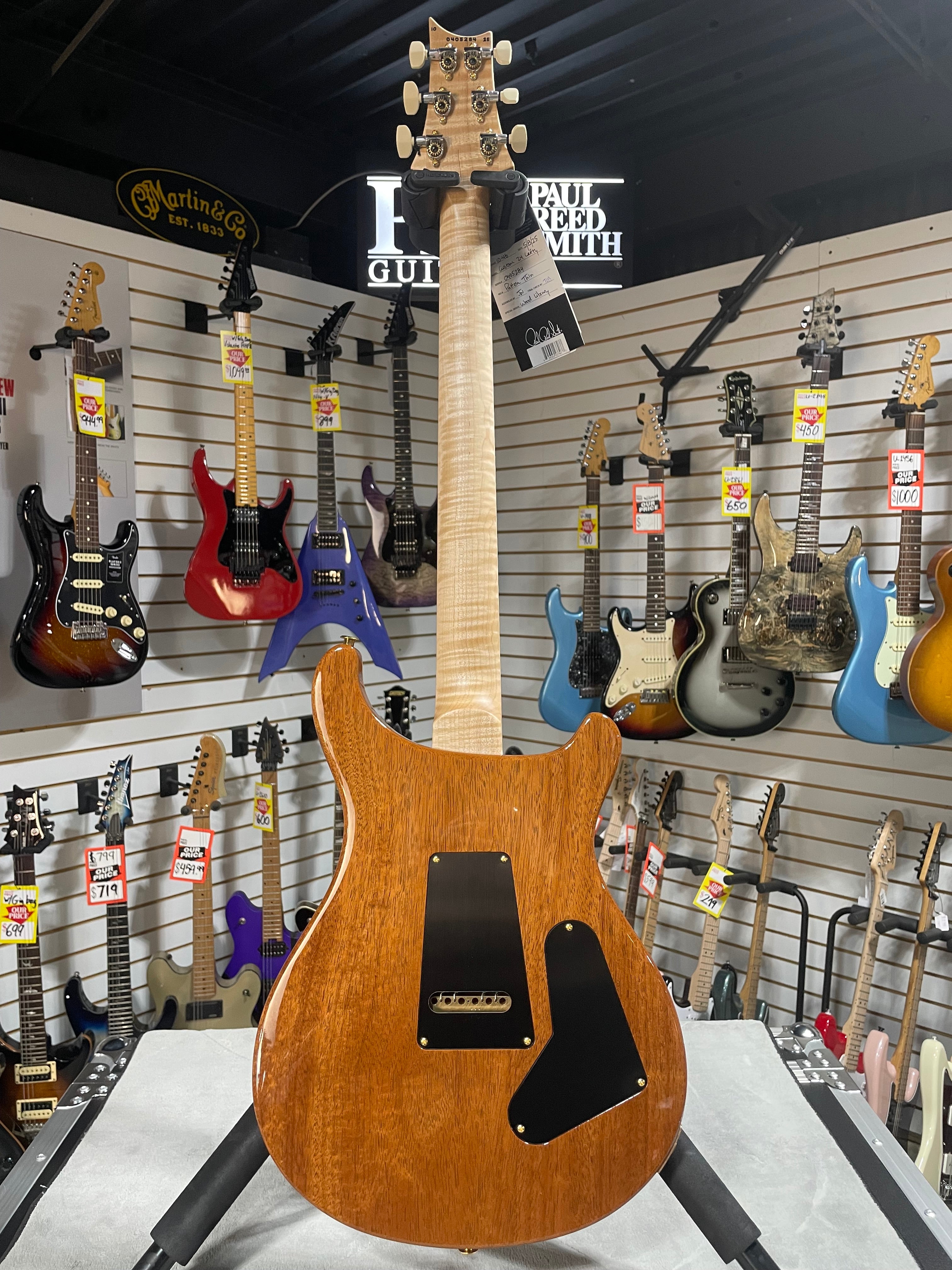 Wood Library Custom 24 Left Handed - Charcoal #284 GET PLEK'D!