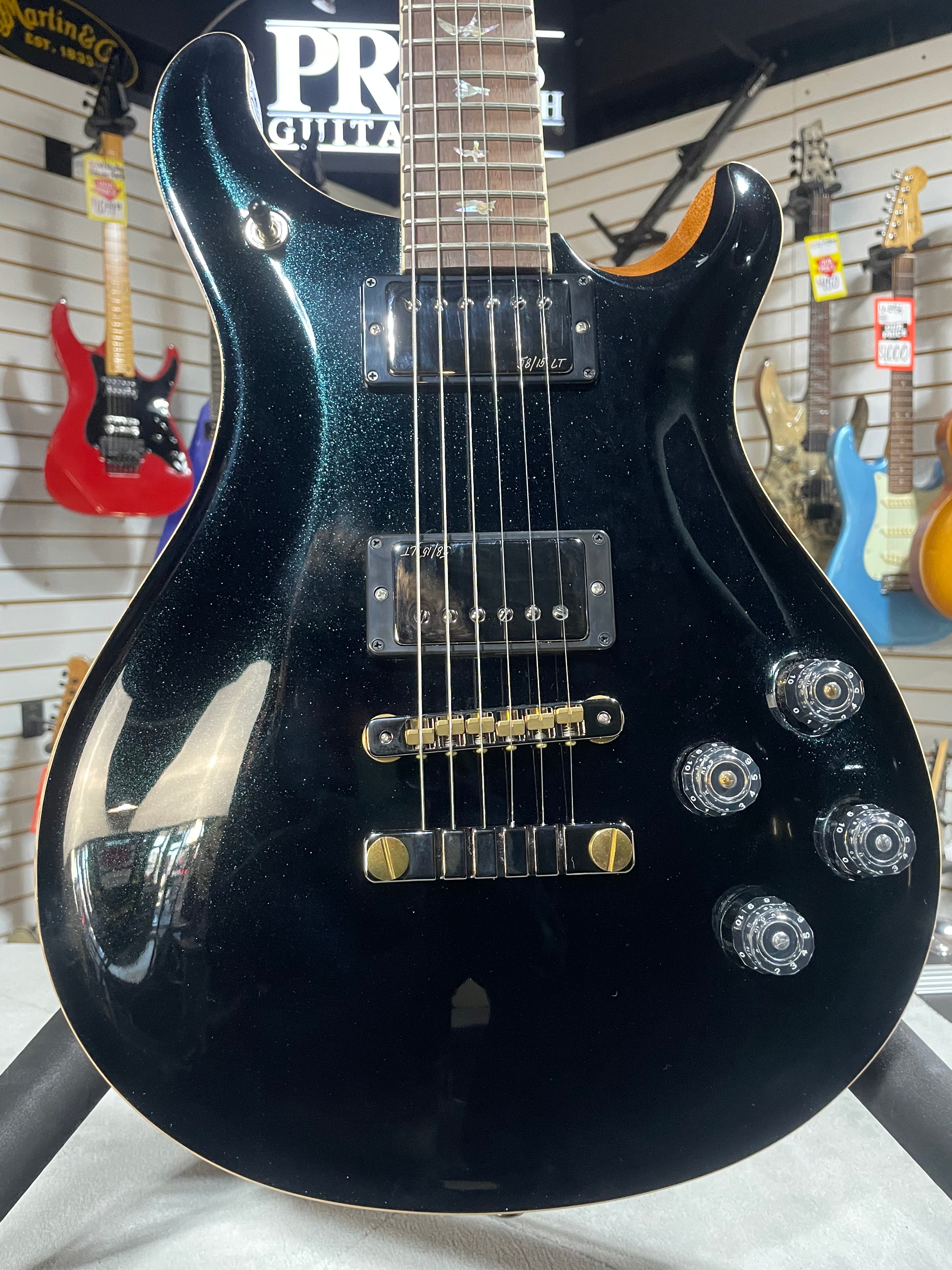 McCarty 594 Electric Guitar - Custom Color Black Metallic w/Natural Back Braz FB #836 GET PLEK'D!