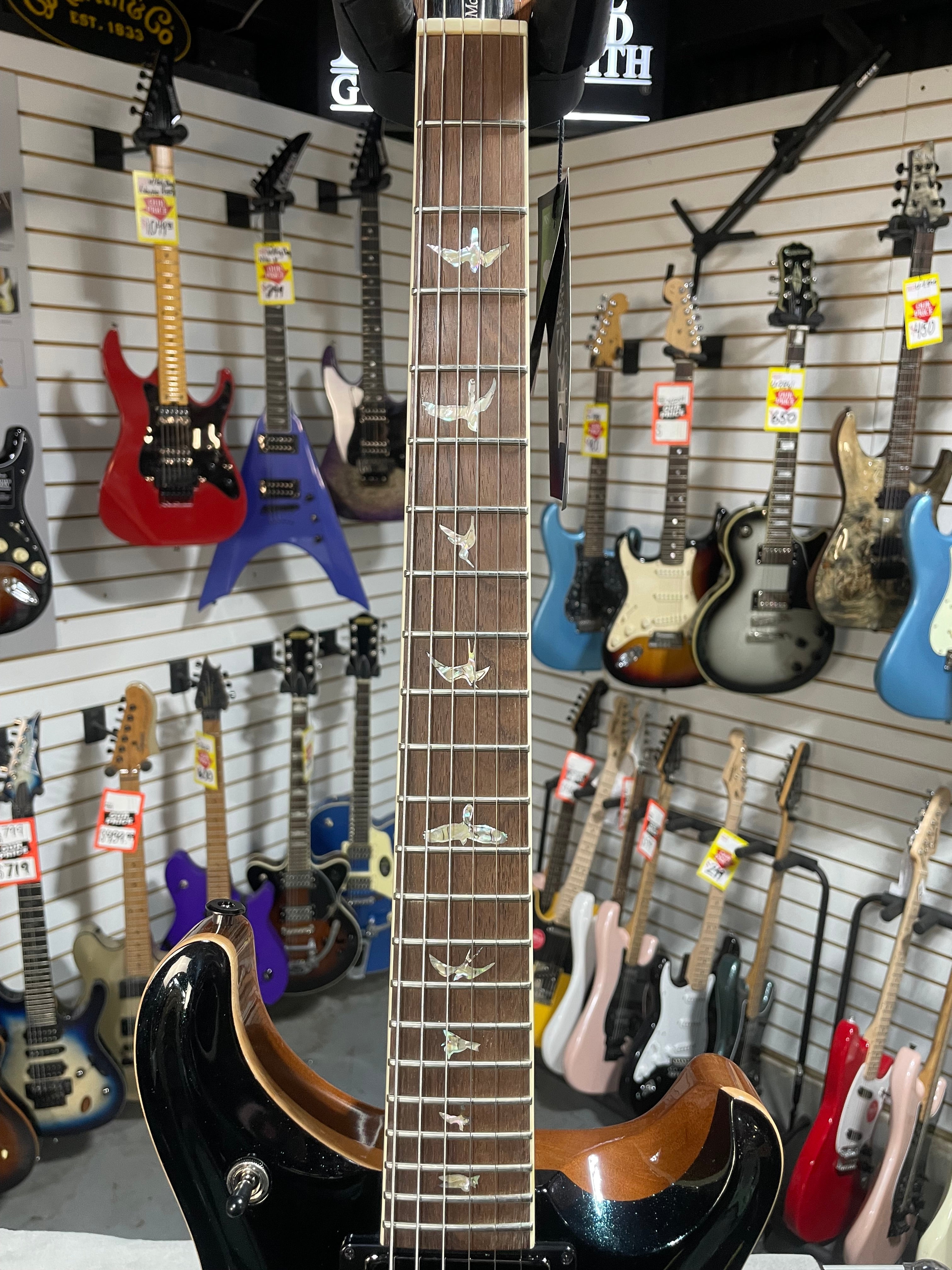 McCarty 594 Electric Guitar - Custom Color Black Metallic w/Natural Back Braz FB #836 GET PLEK'D!