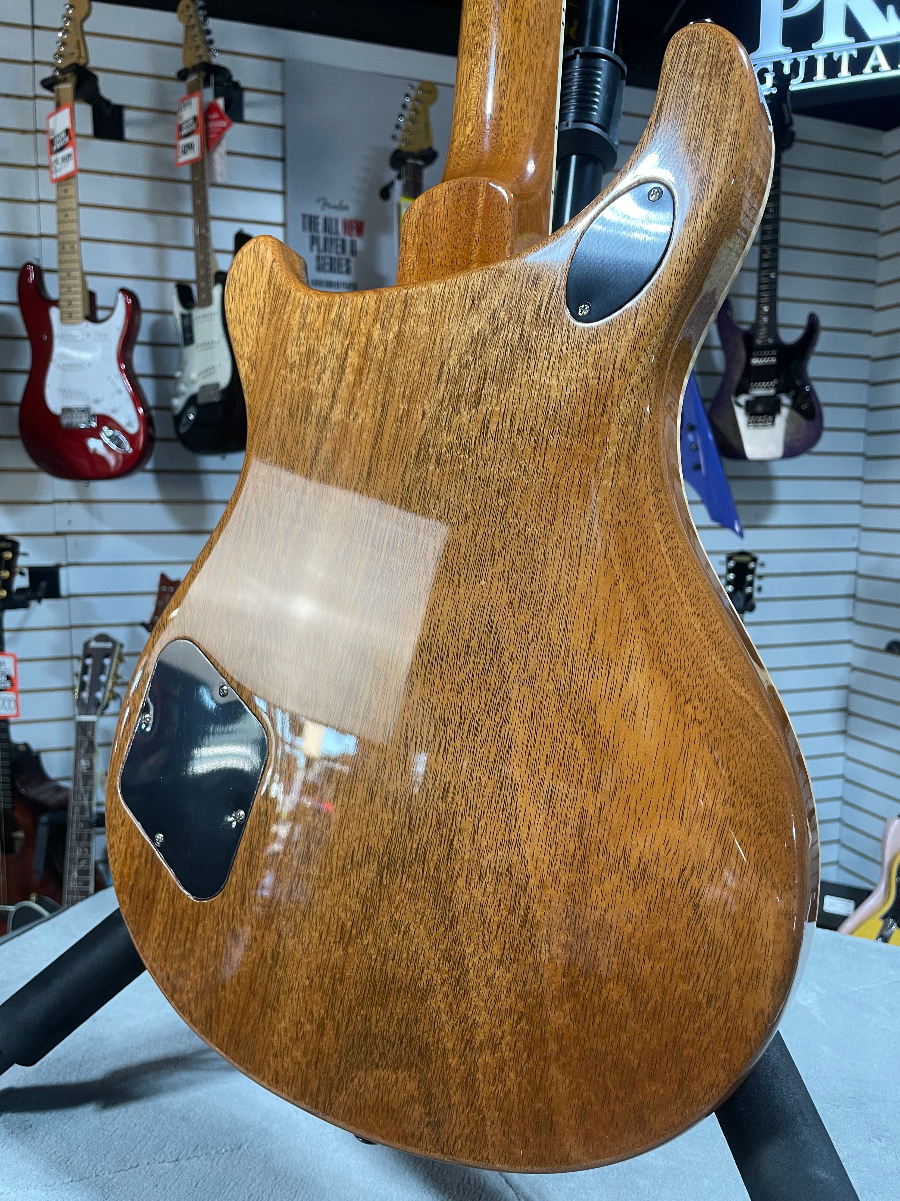 McCarty 594 Electric Guitar - Custom Color Black Metallic w/Natural Back Braz FB #836 GET PLEK'D!