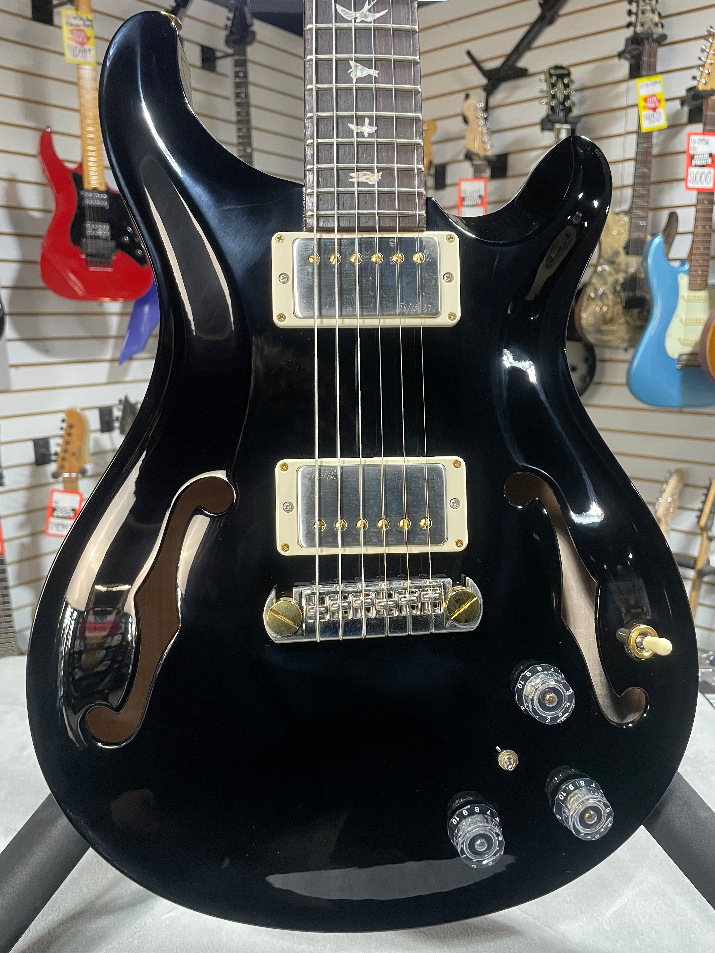 Hollowbody II Piezo Electric Guitar - Custom Color Piano Black #442 GET PLEK'D!