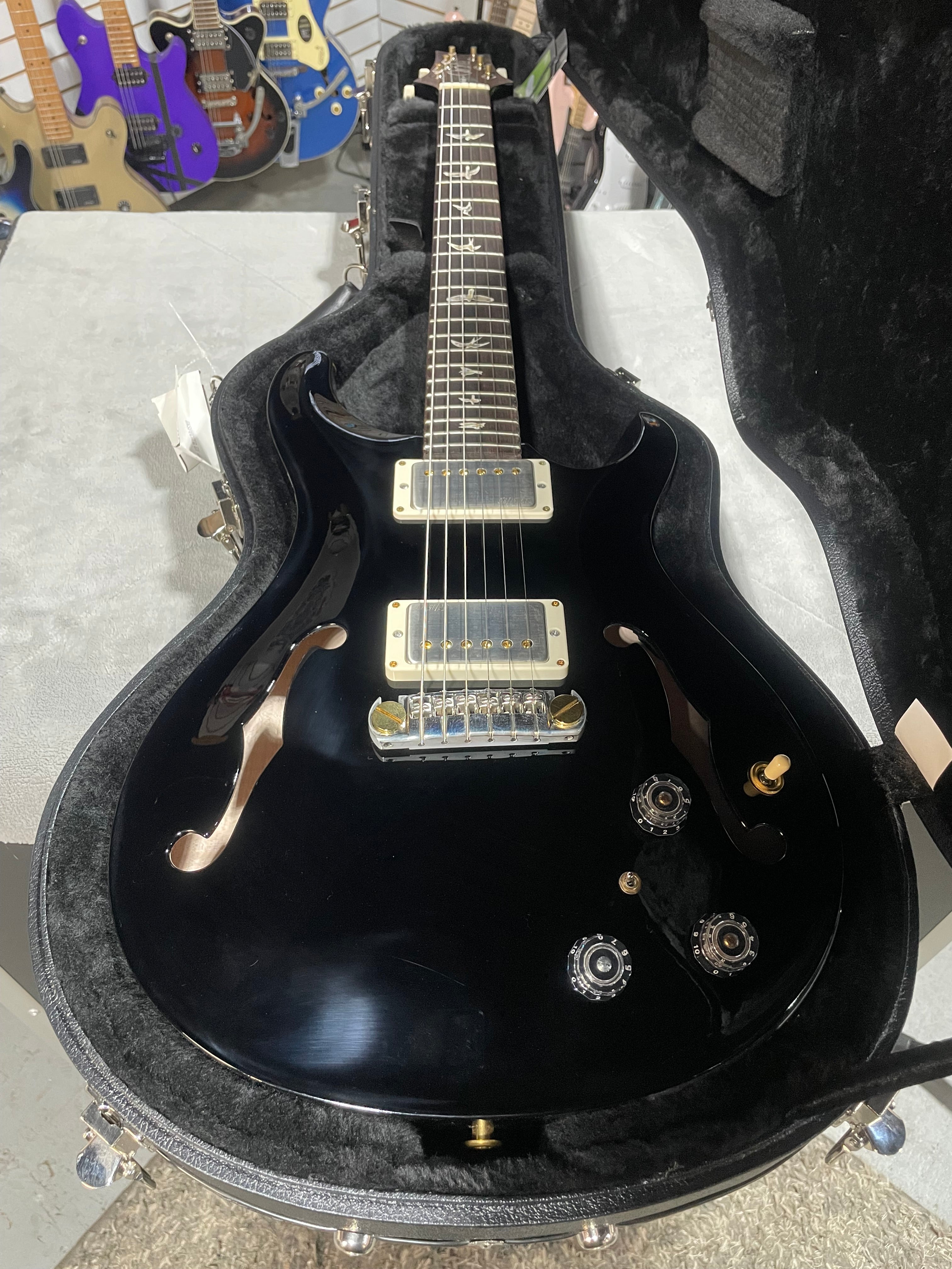 Hollowbody II Piezo Electric Guitar - Custom Color Piano Black #442 GET PLEK'D!