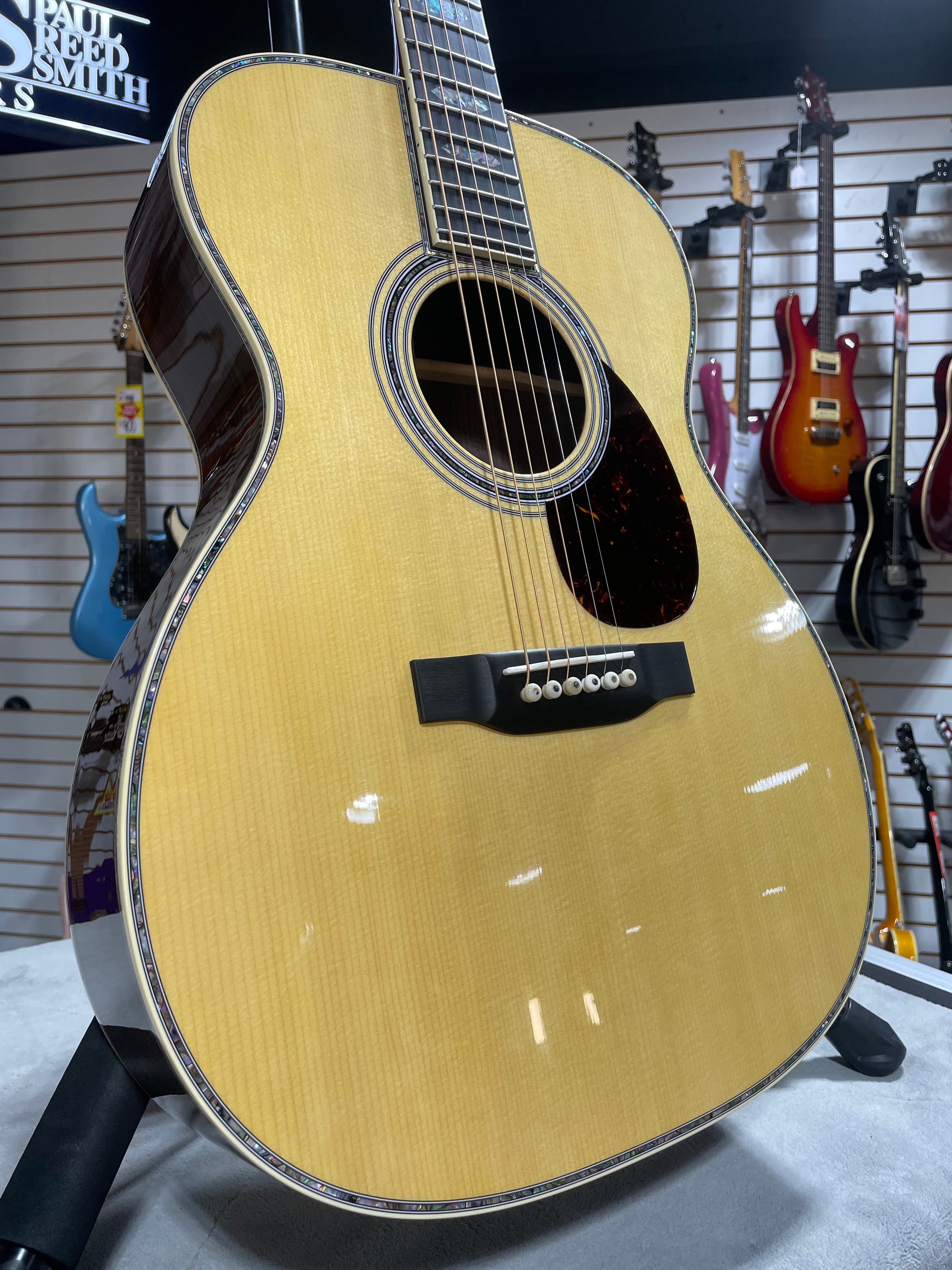 2025 Martin OM-45 Standard Series Acoustic Guitar- Natural w/ OHSC & PLEK*D #300