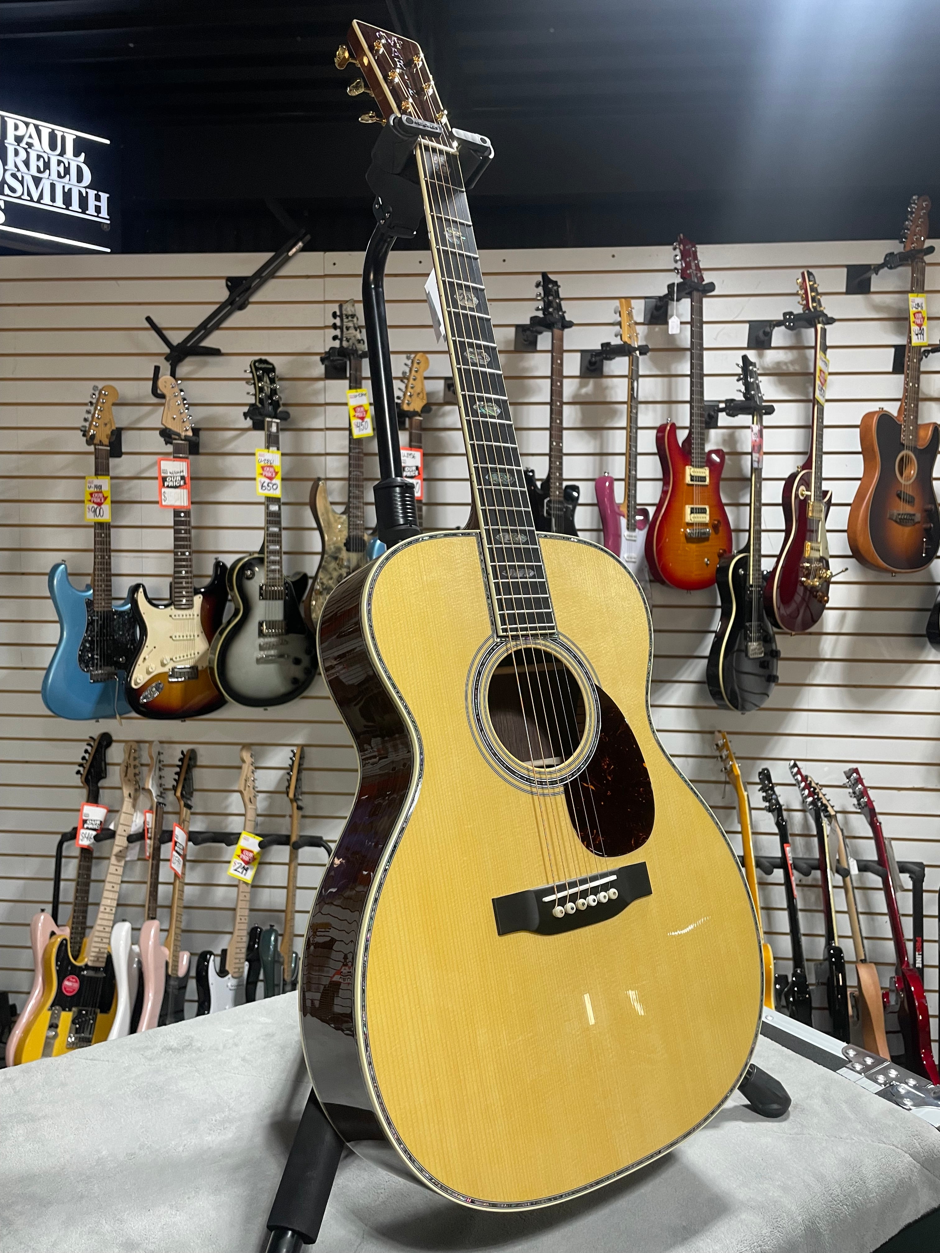 2025 Martin OM-45 Standard Series Acoustic Guitar- Natural w/ OHSC & PLEK*D #300