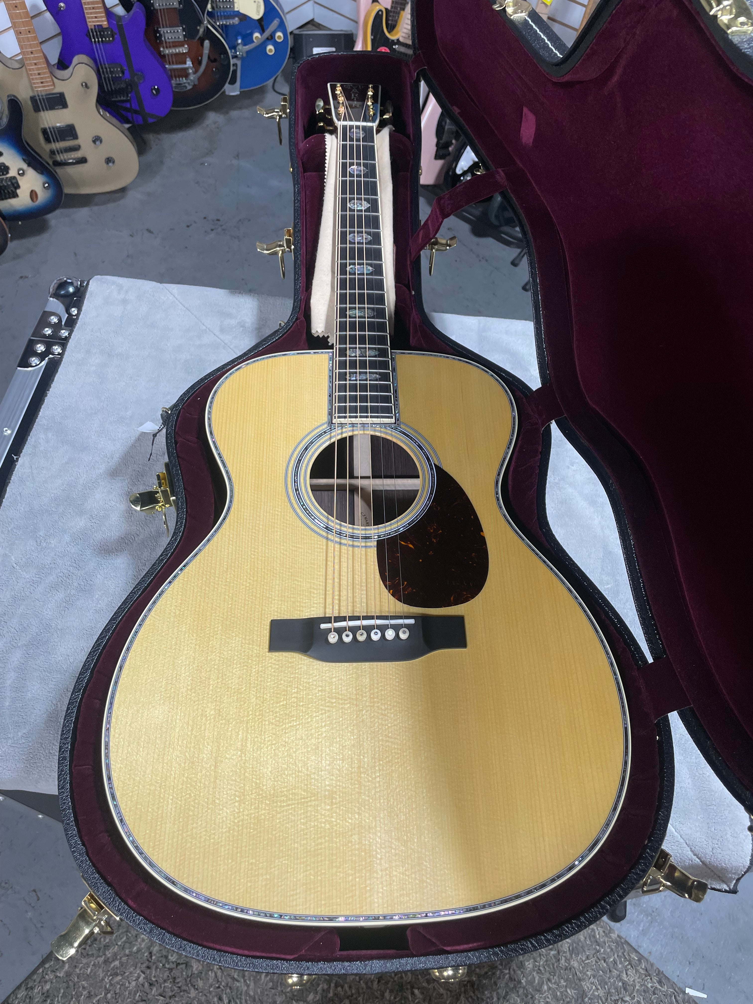 2025 Martin OM-45 Standard Series Acoustic Guitar- Natural w/ OHSC & PLEK*D #300