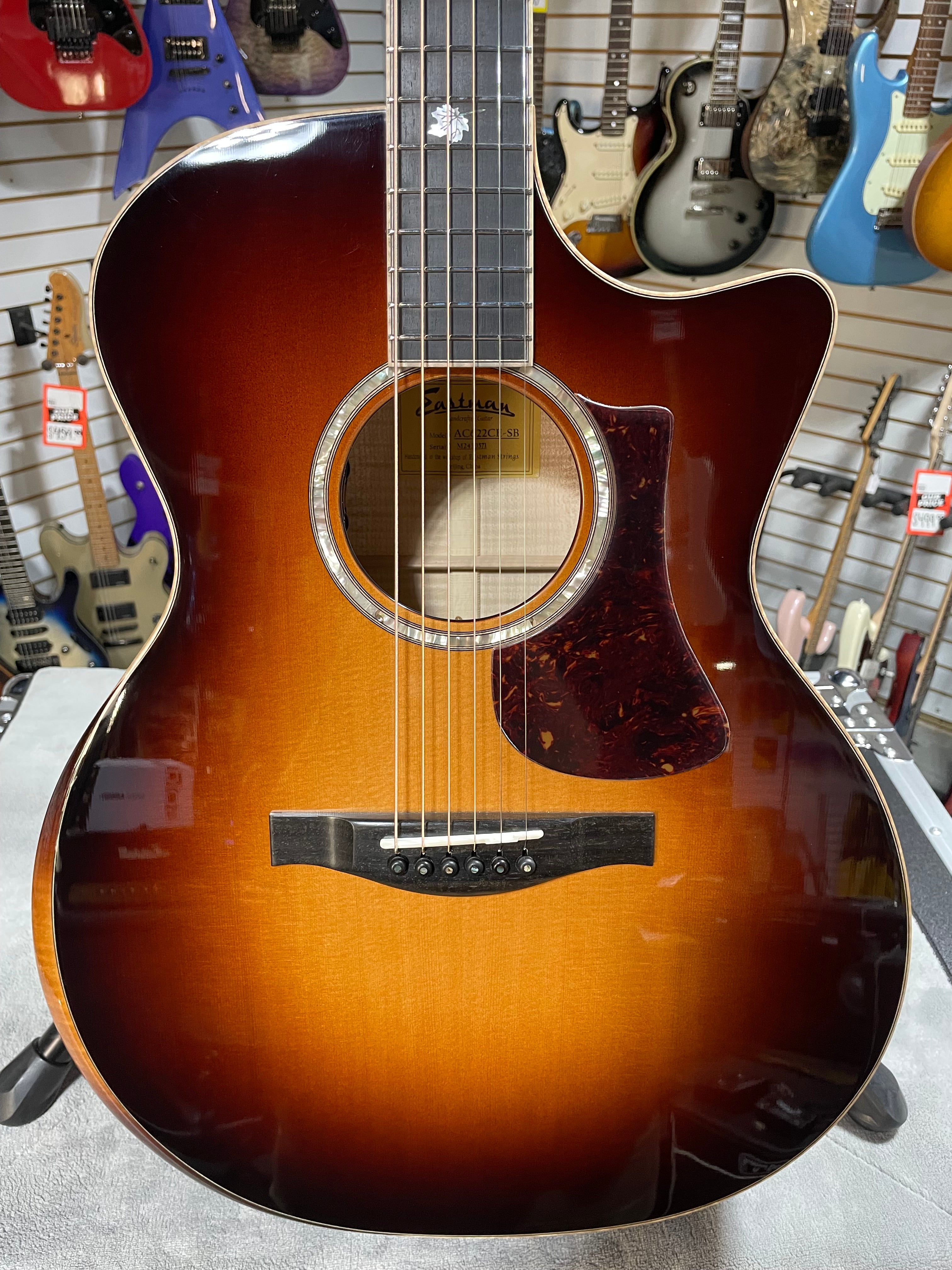Eastman AC622CE-SB Acoustic Guitar 2025 - Sunburst w/OHSC & PLEK*D #571