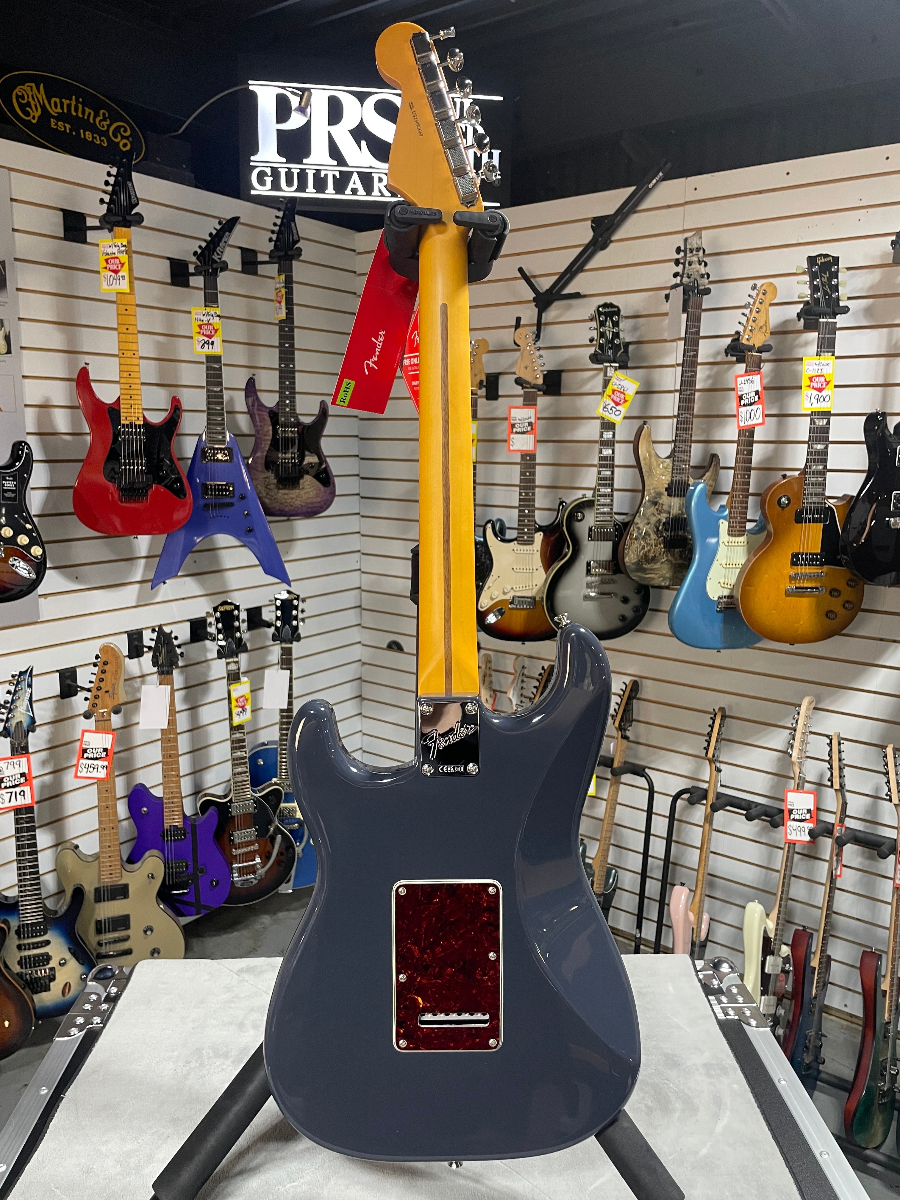 Fender American Professional Classic Stratocaster - Faded Black w/ Gig Bag & PLEK*D #669