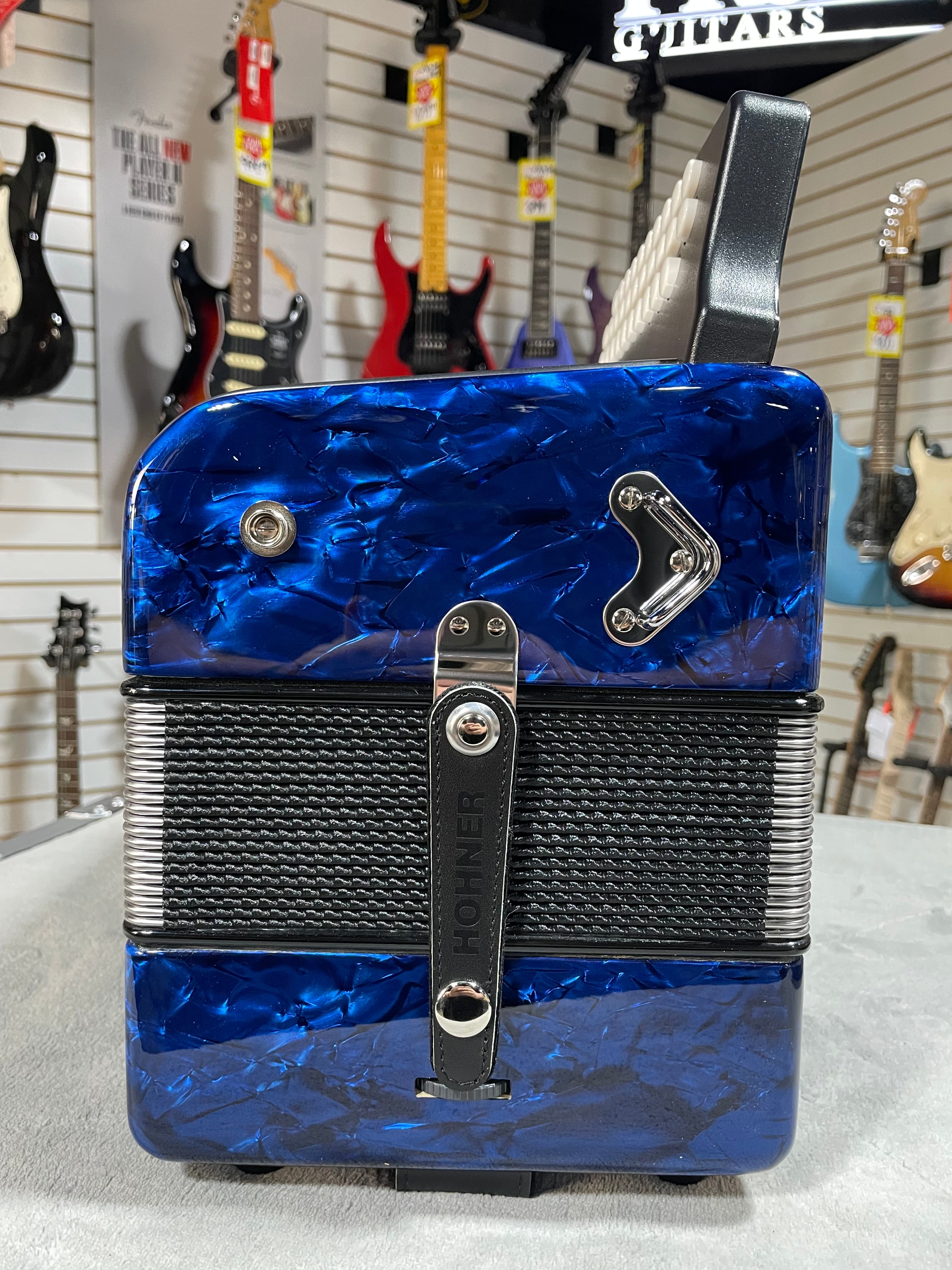 Hohner Corona II 3500 GCF Button Accordion - Dark Blue