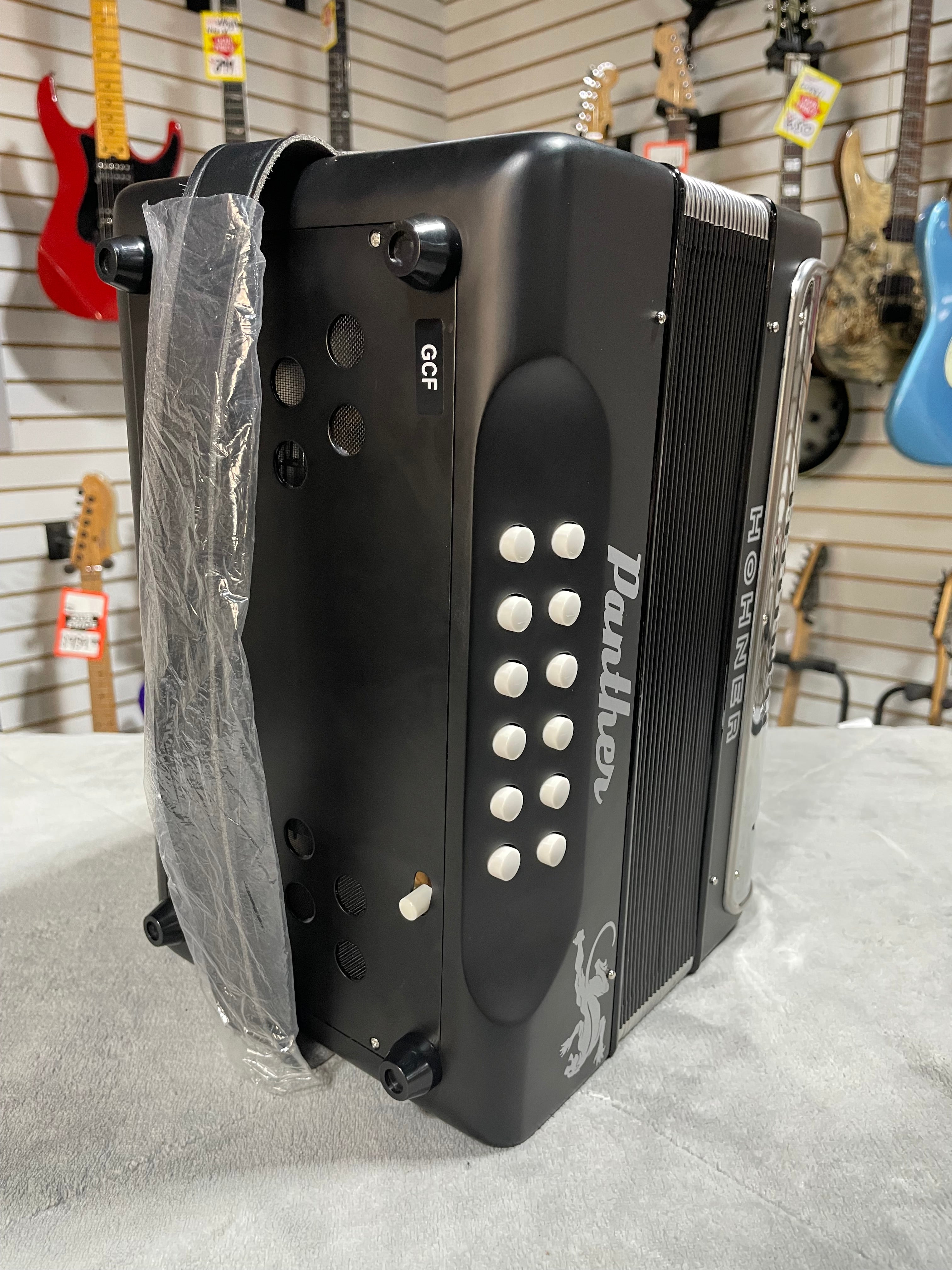 Hohner HA-3100GB Panther Accordion G/C/F Keys 2010s - Black