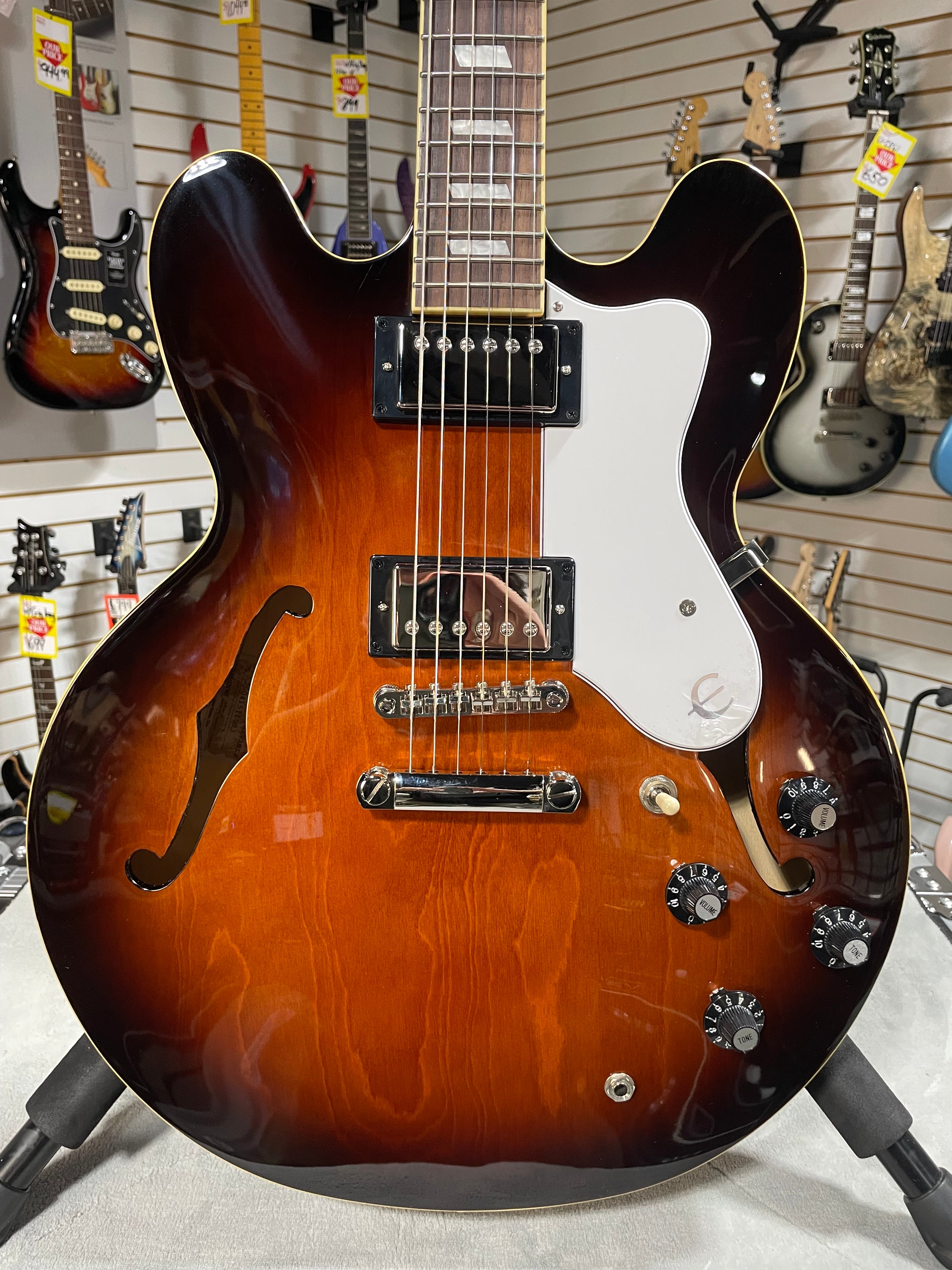 Epiphone Bonehead Signature Riviera - Tobacco Sunburst w/ OHSC & PLEK*D #593