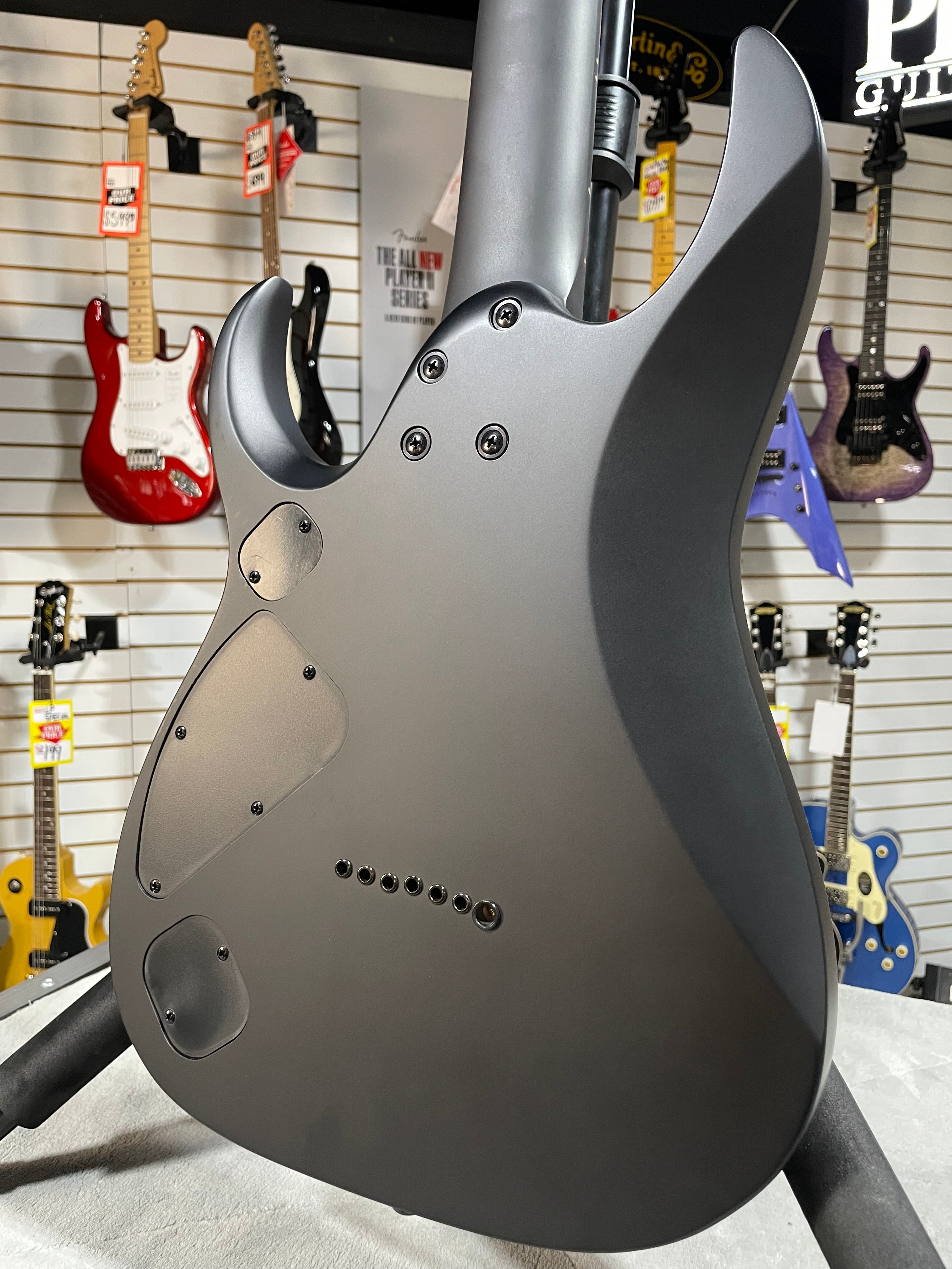 Iron Label RGDRB71 Electric Guitar - Black #298 GET PLEK'D!