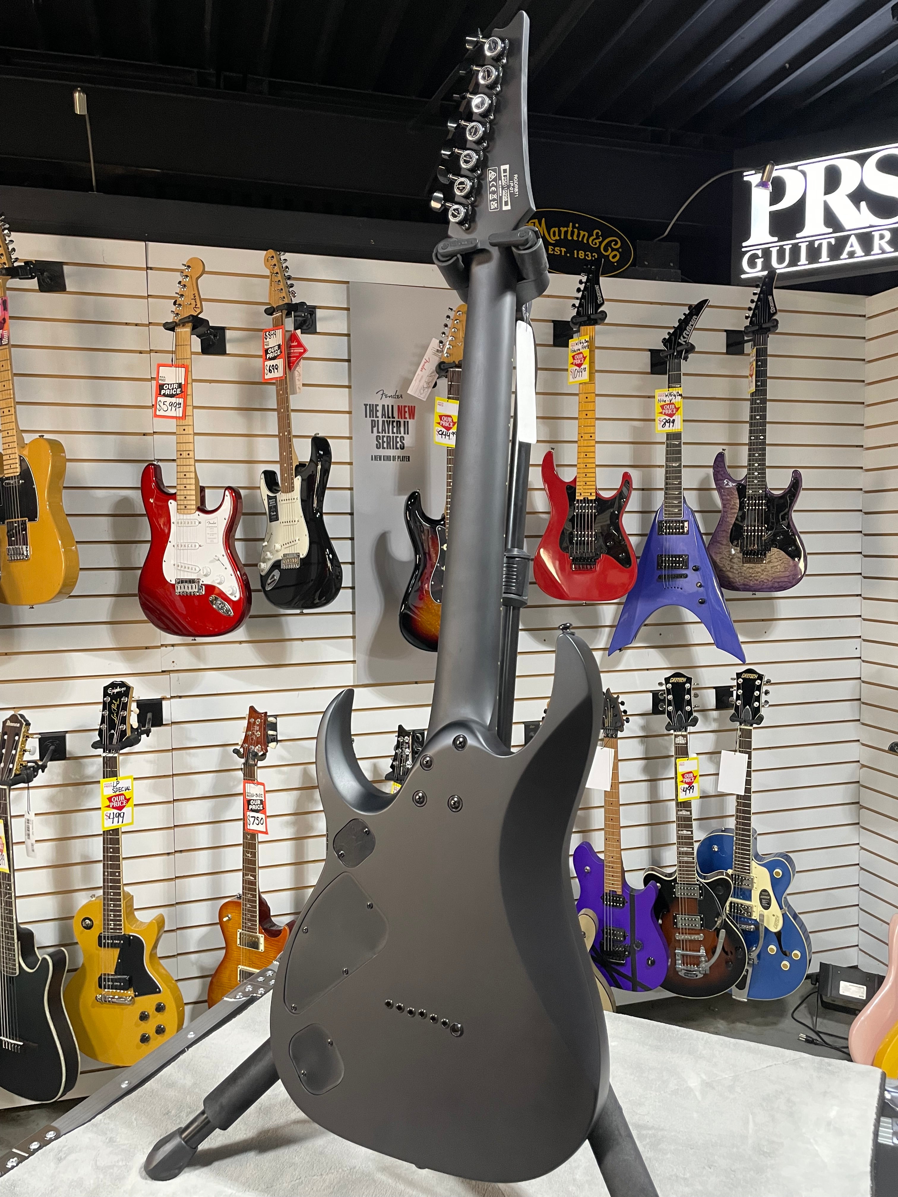 Iron Label RGDRB71 Electric Guitar - Black #298 GET PLEK'D!