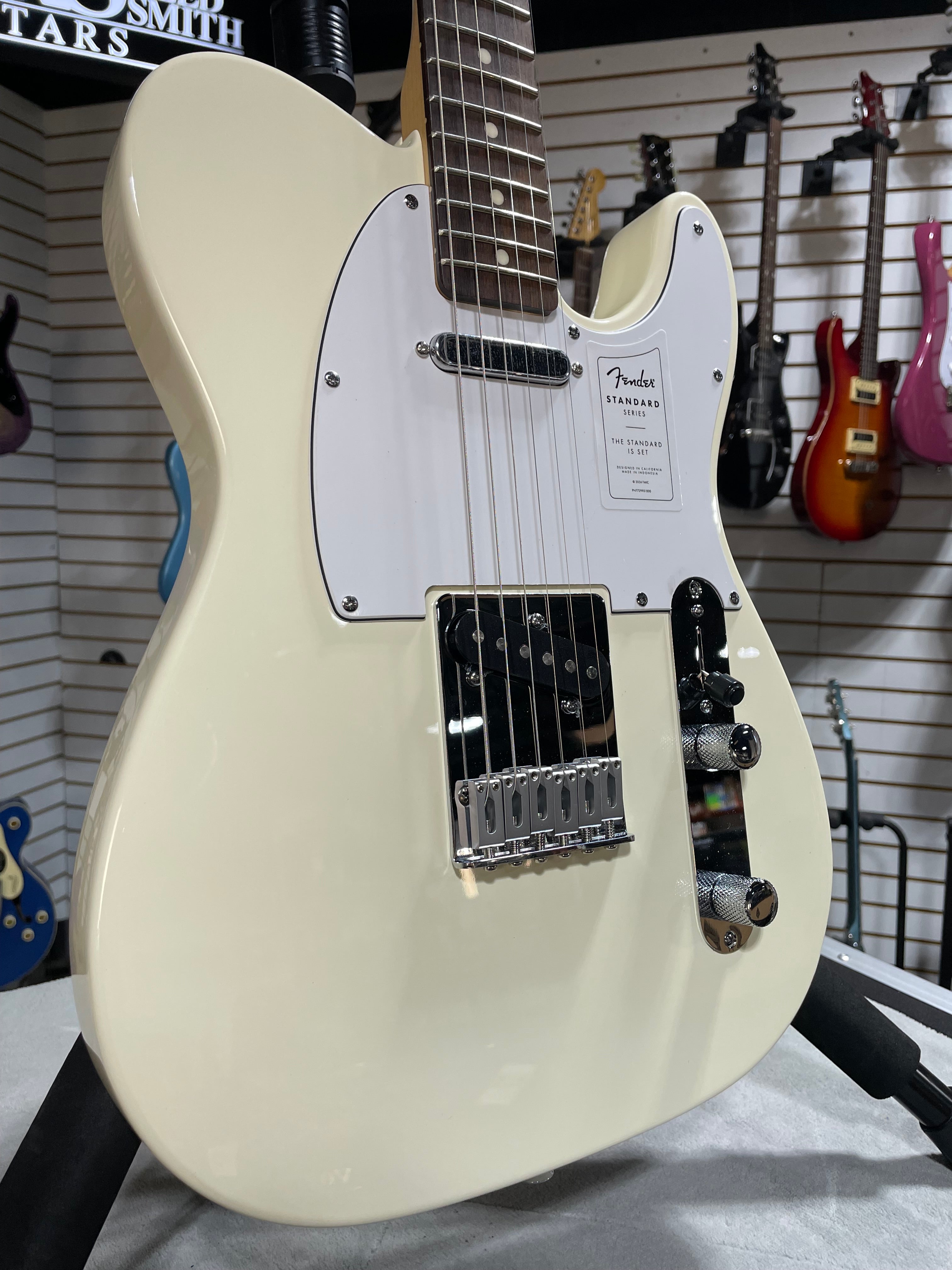 Fender Standard Telecaster Electric Guitar - Olympic White & PLEK*D #961