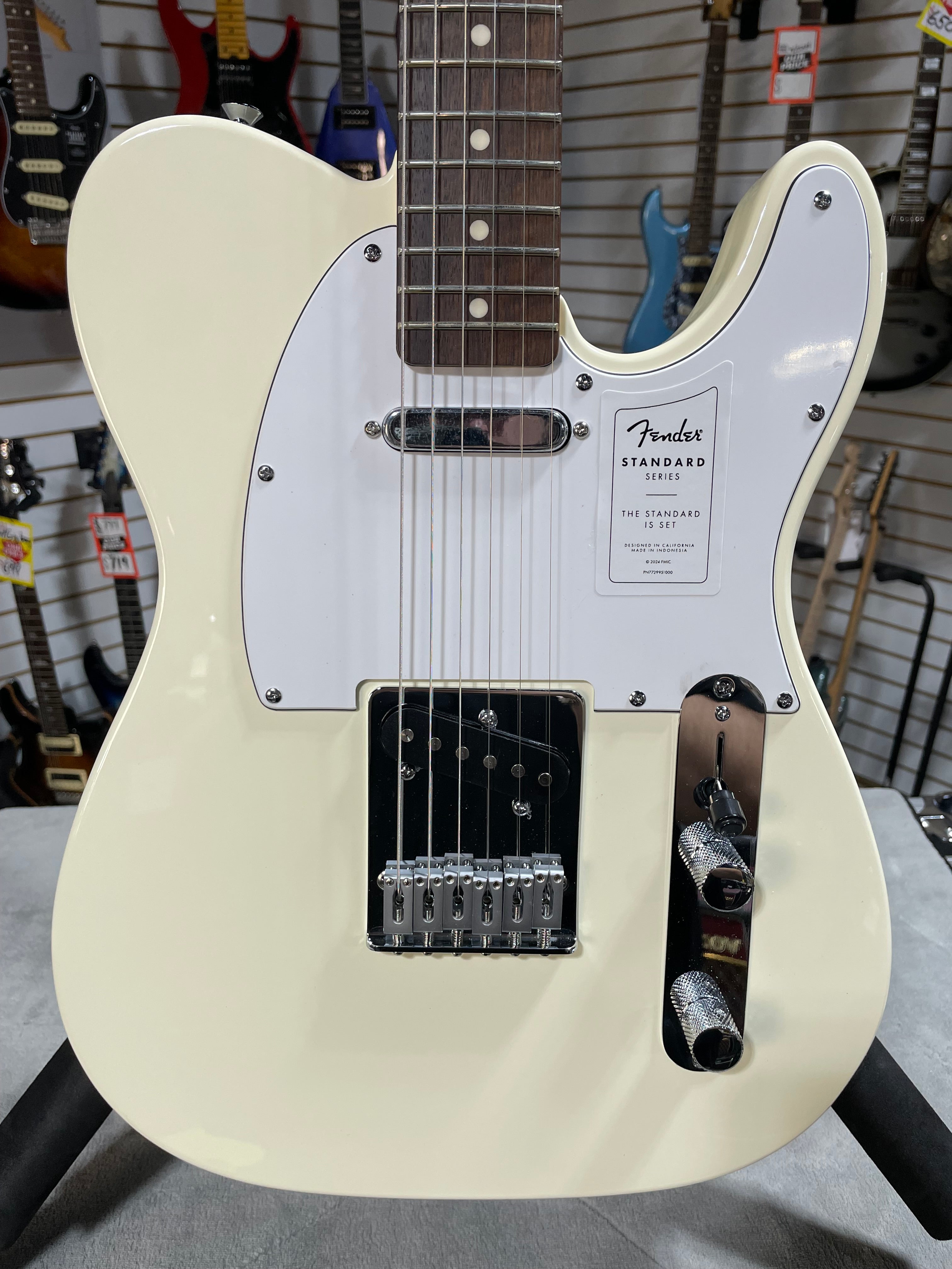 Fender Standard Telecaster Electric Guitar - Olympic White & PLEK*D #961