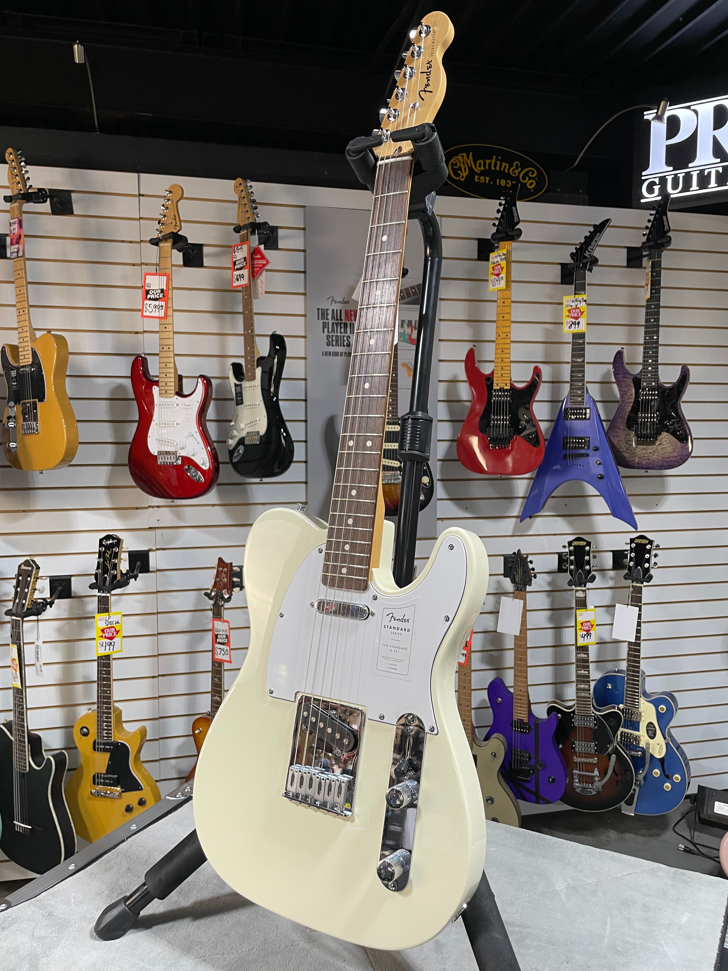 Fender Standard Telecaster Electric Guitar - Olympic White & PLEK*D #961