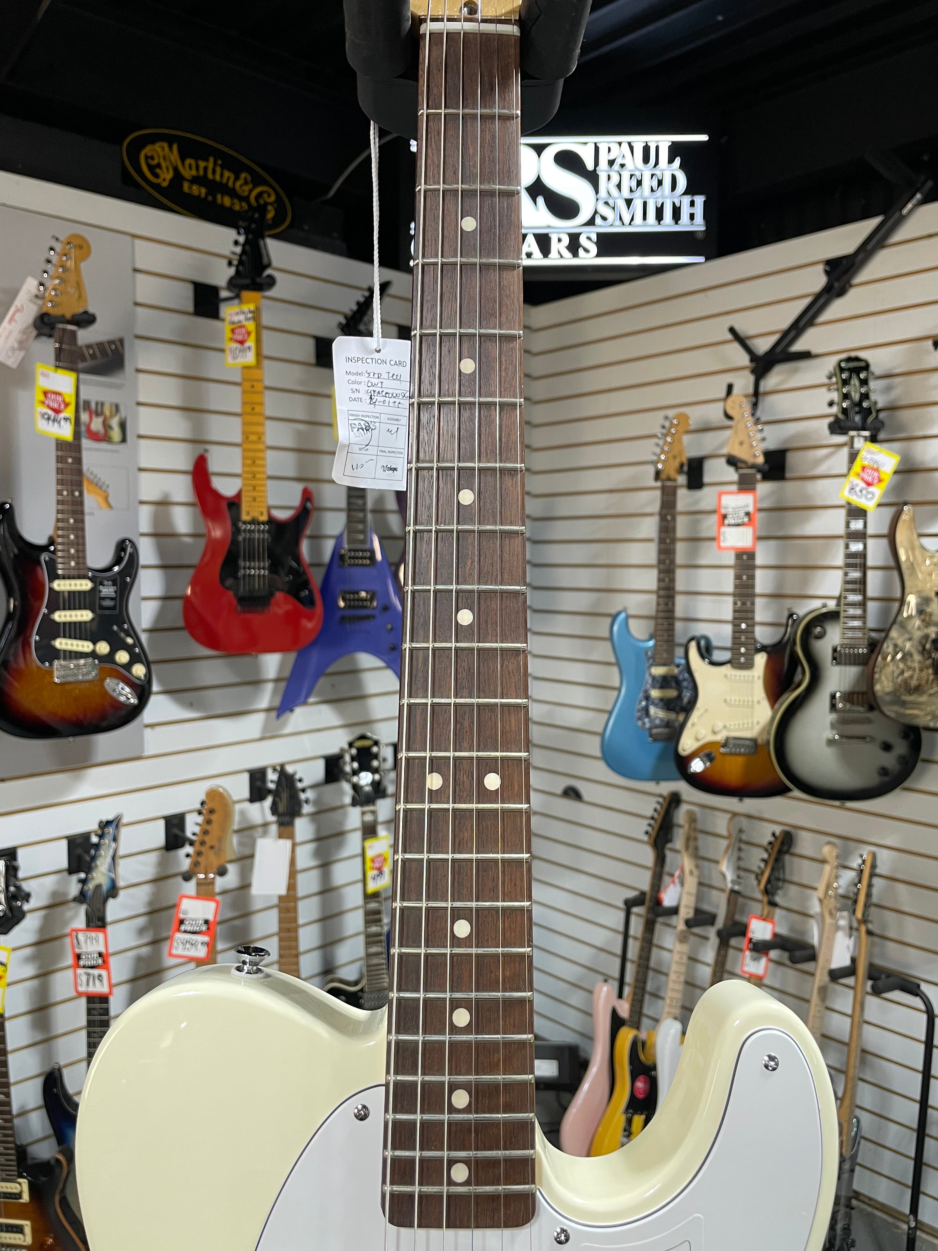 Fender Standard Telecaster Electric Guitar - Olympic White & PLEK*D #961