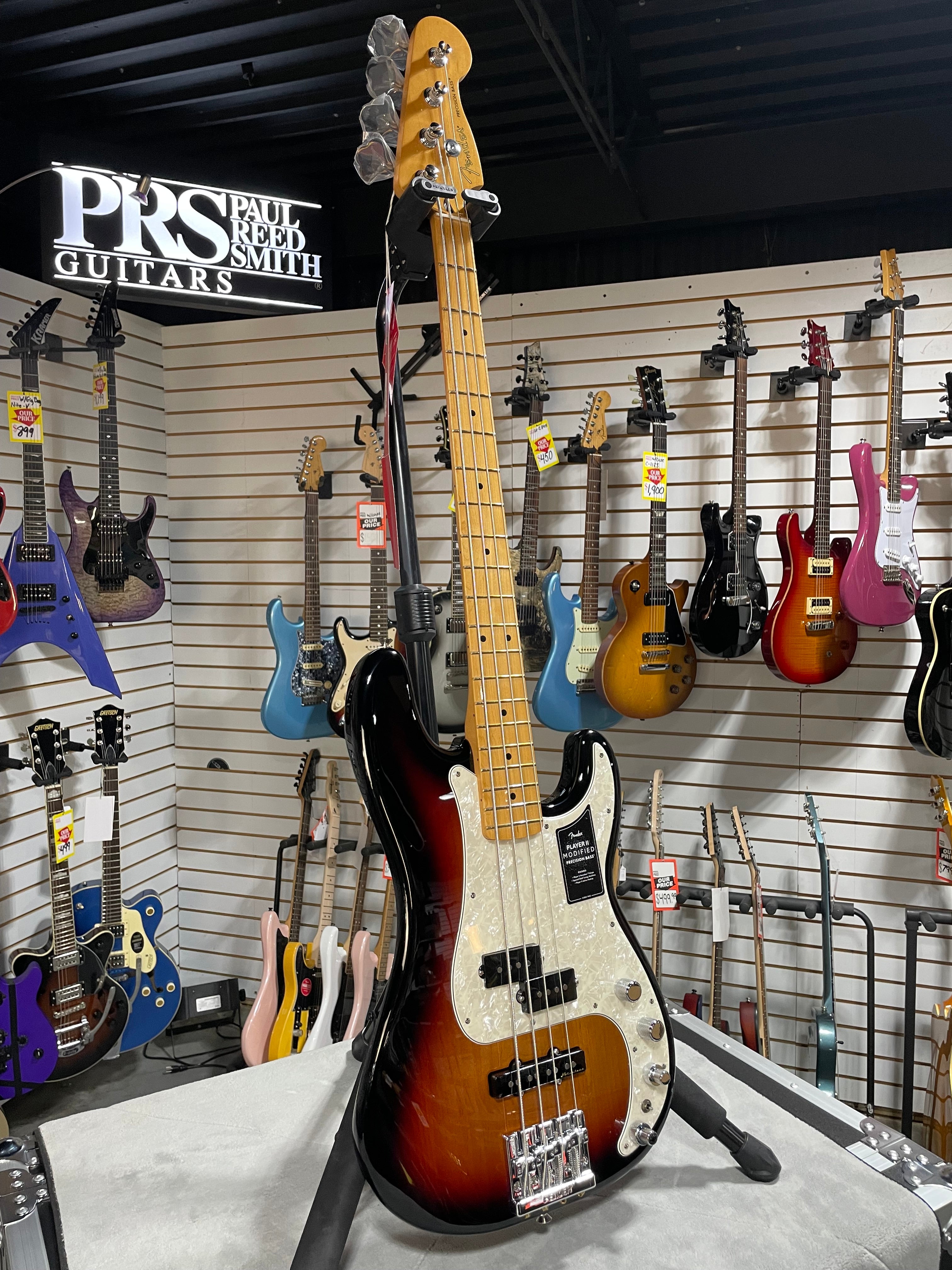 Player II Modified Active Precision Bass - 3-tone Sunburst, Maple Fingerboard #869 GET PLEK'D!