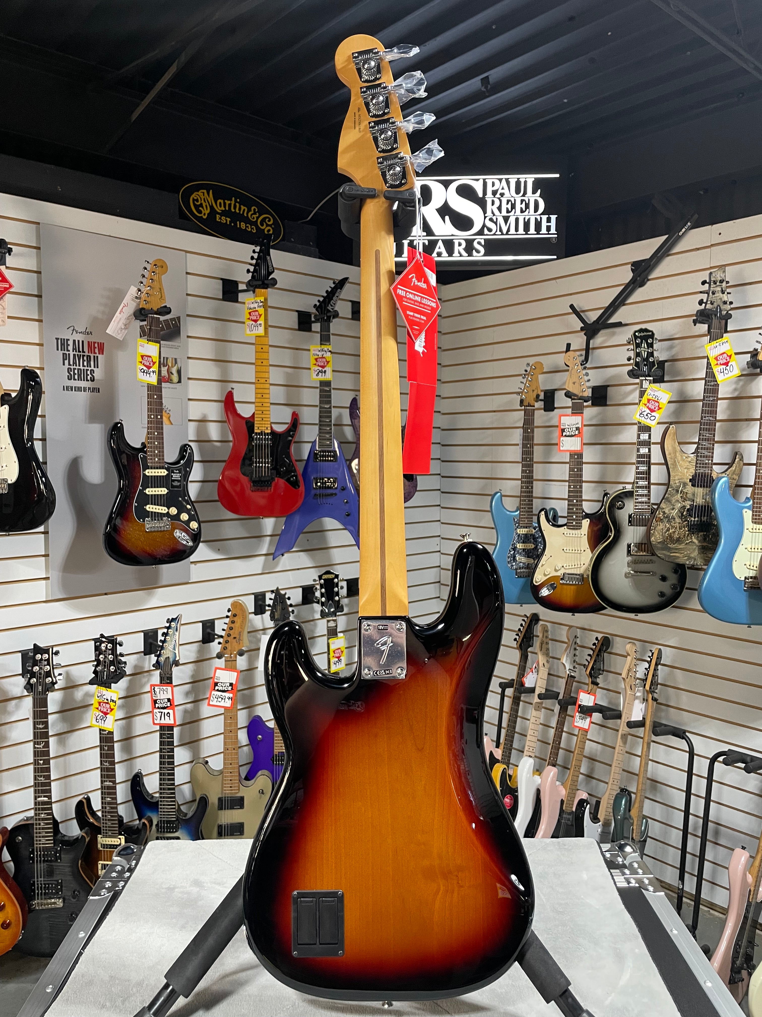 Player II Modified Active Precision Bass - 3-tone Sunburst, Maple Fingerboard #869 GET PLEK'D!