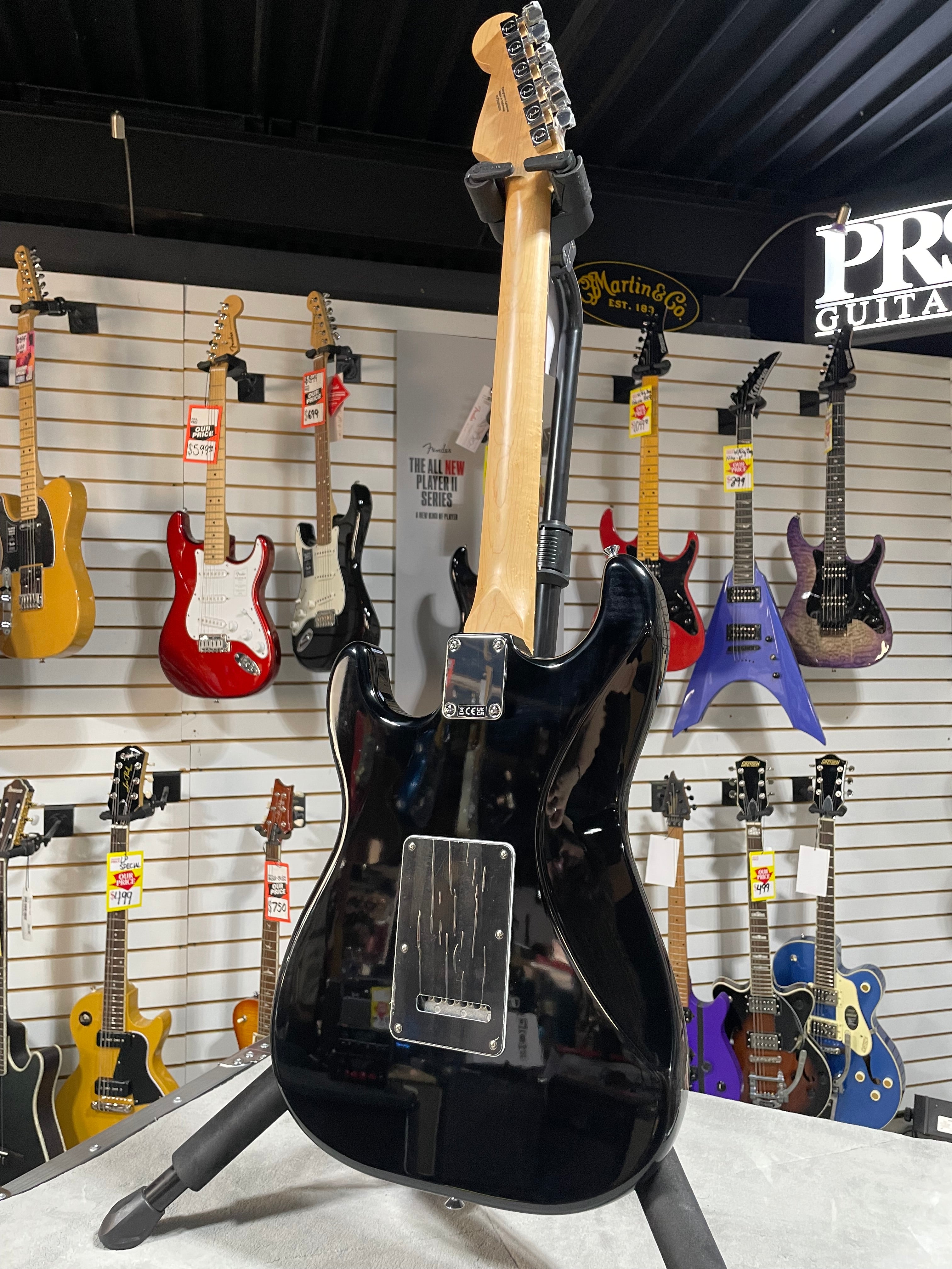 Standard Stratocaster HSS Electric Guitar - Black #330 GET PLEK'D!