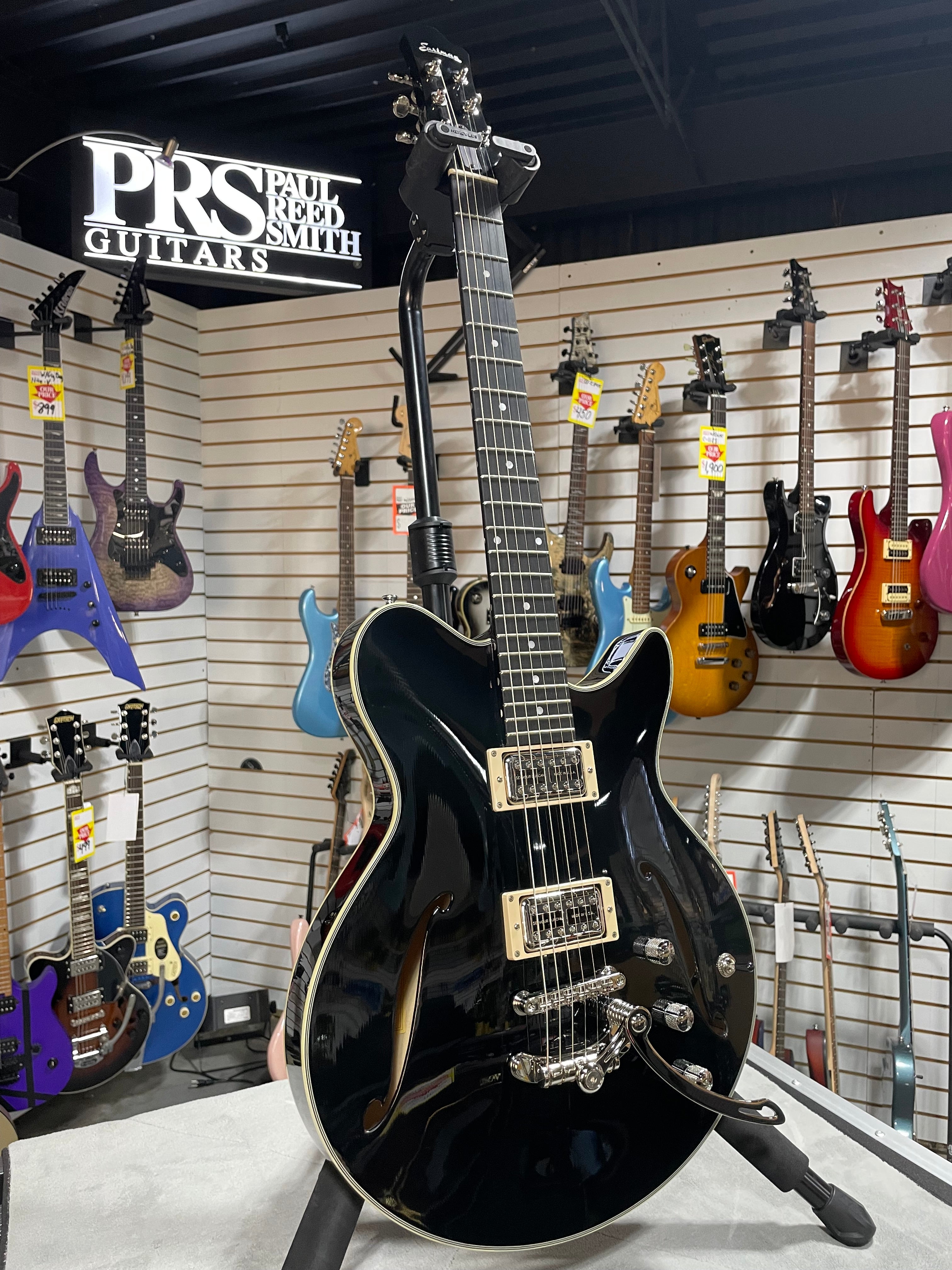 Romeo NYC Semi-hollowbody Electric Guitar - Black #298 GET PLEK'D!