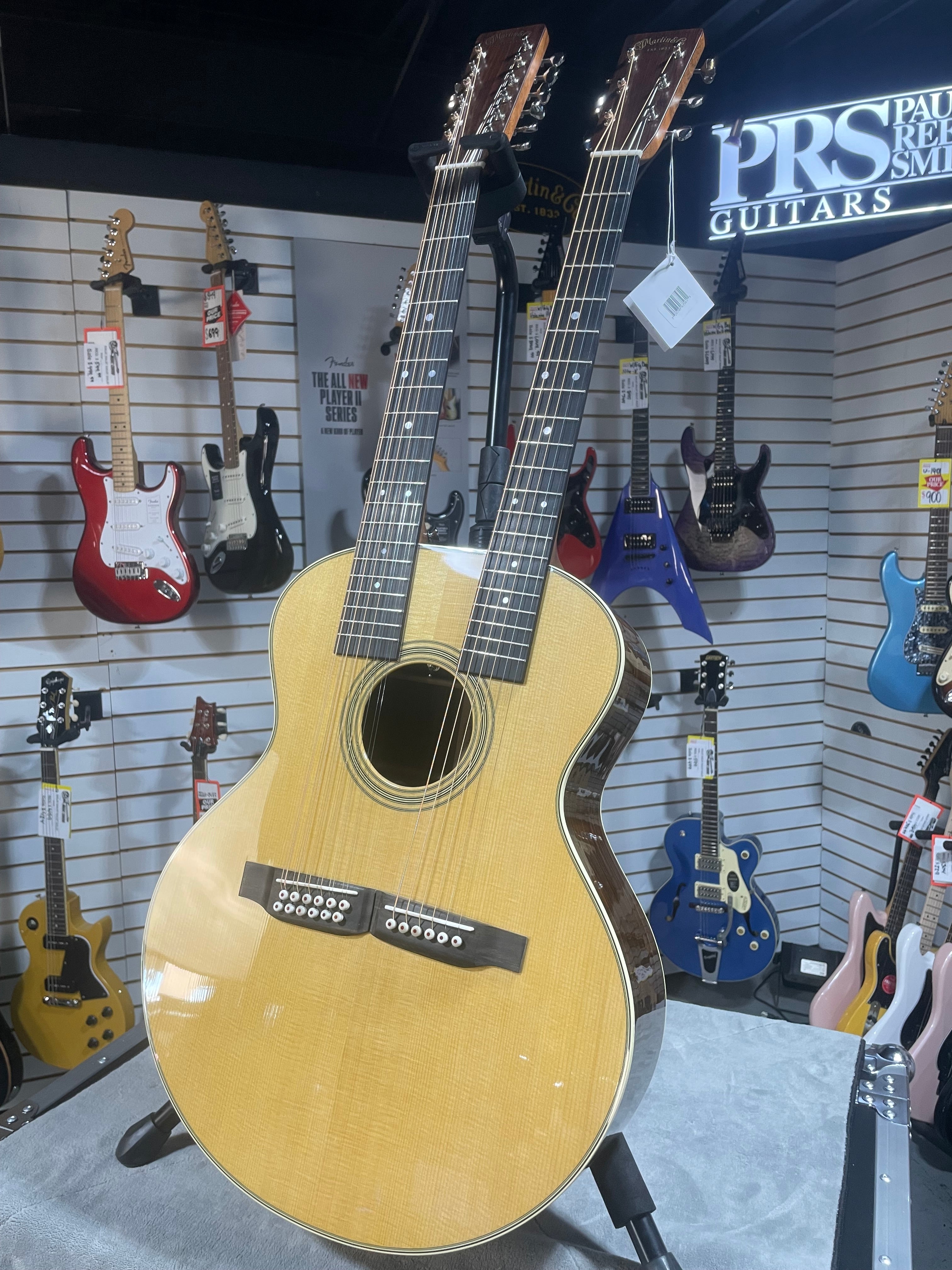 Martin Grand J-28E DN Doubleneck Standard Series Acoustic-electric Guitar - Natural w/ OHSC #394