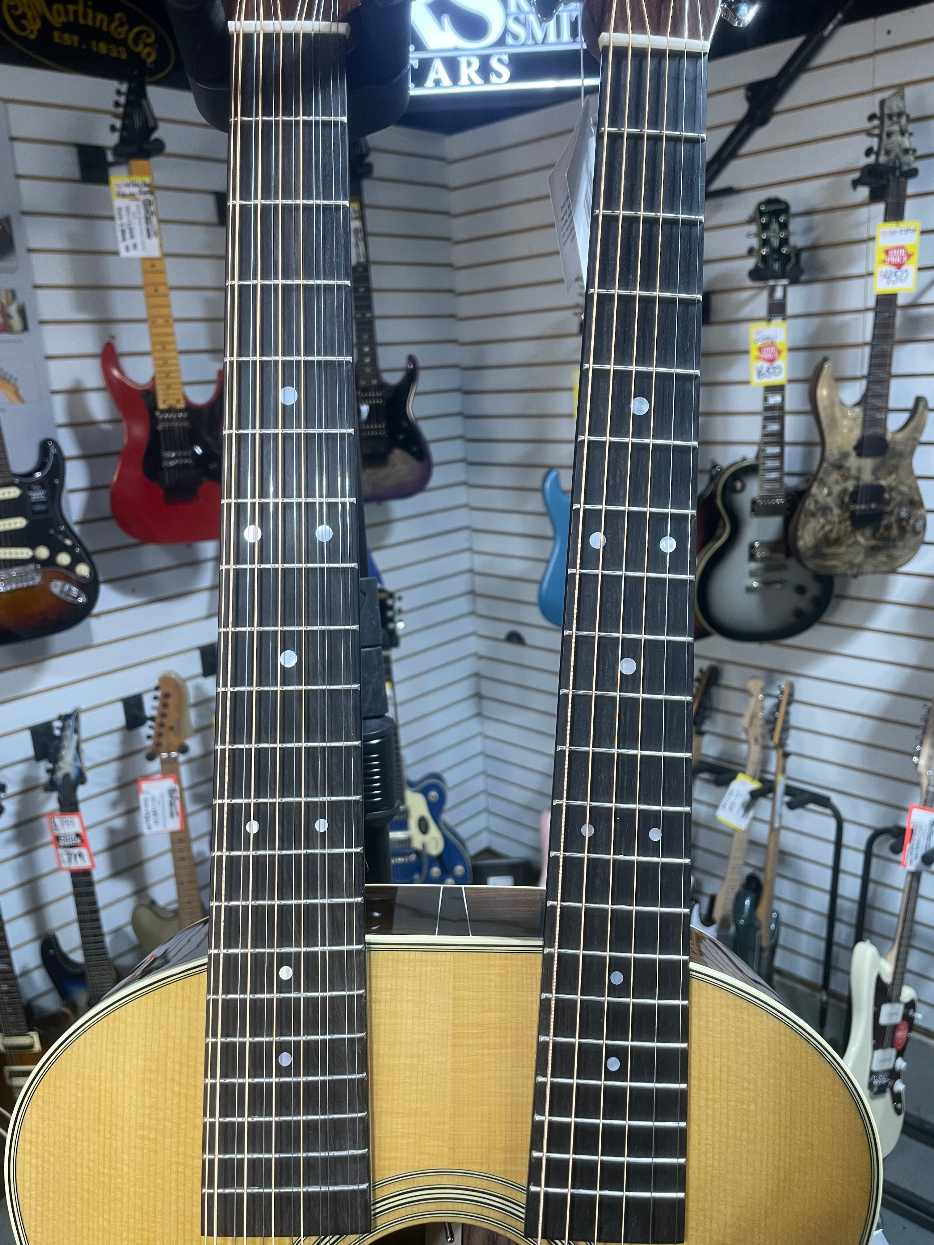 Martin Grand J-28E DN Doubleneck Standard Series Acoustic-electric Guitar - Natural w/ OHSC #394