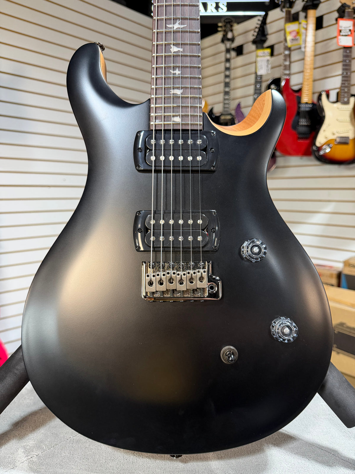 PRS SE CE 24 Satin - Flat Black Top, C&M Exclusive - Black