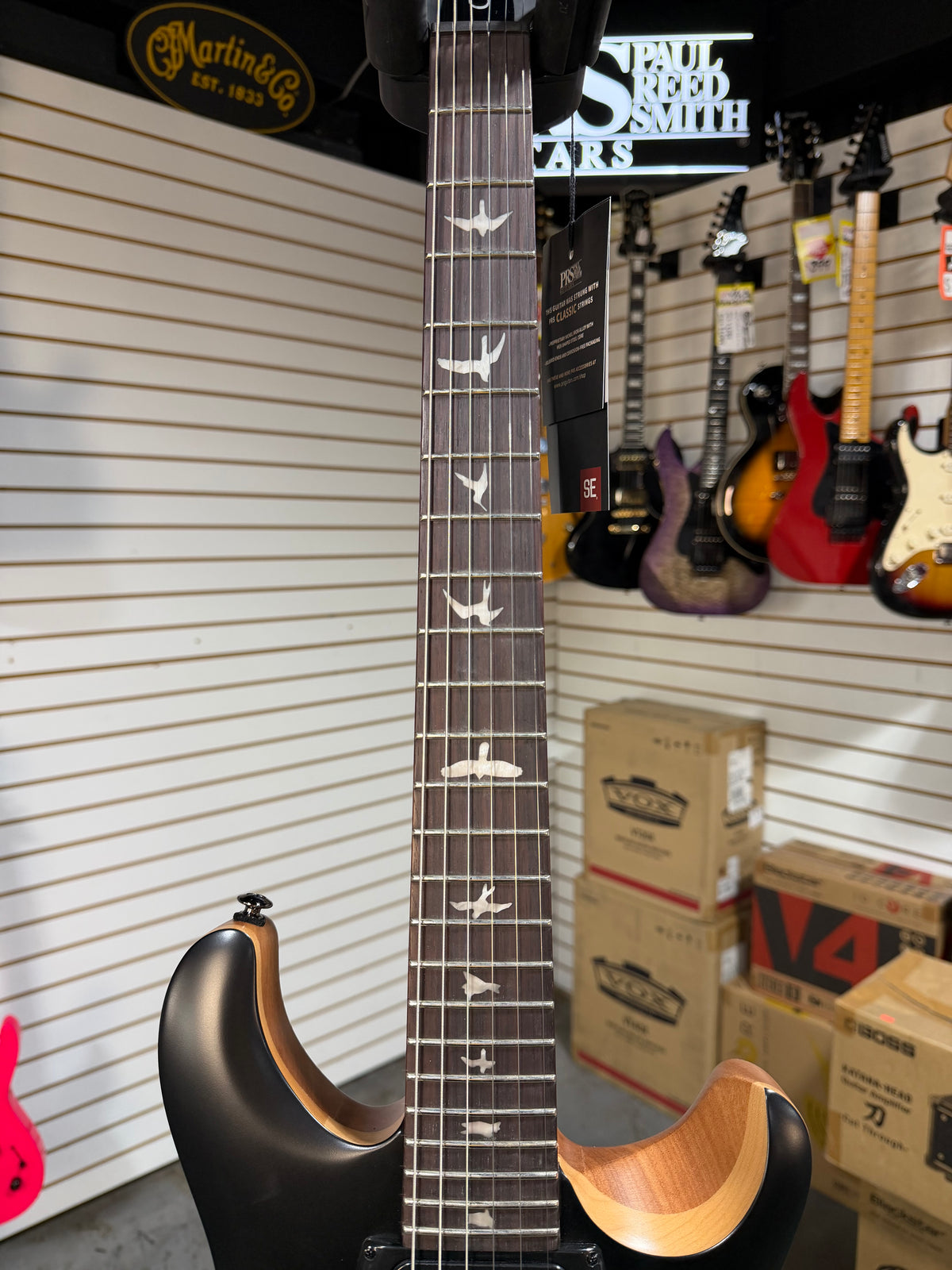 PRS SE CE 24 Satin - Flat Black Top, C&M Exclusive - Black