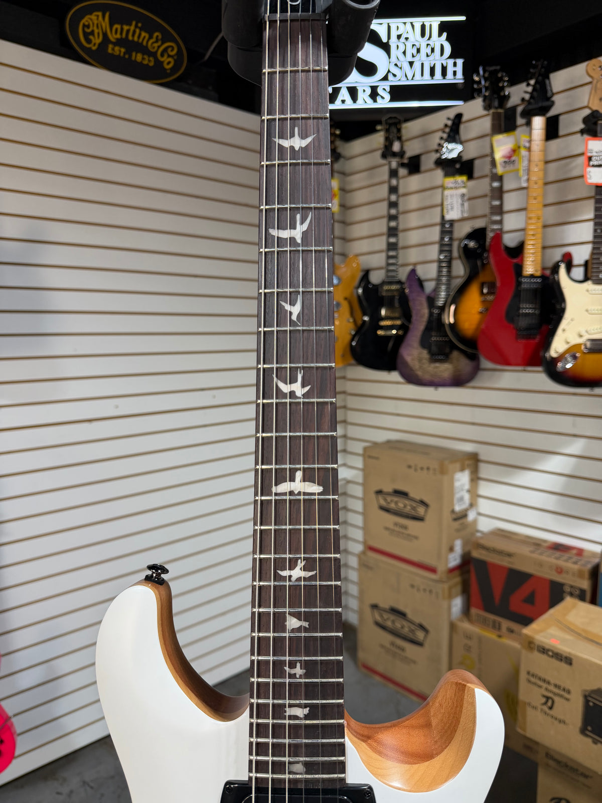 PRS SE CE 24 Satin - Flat White Top, C&M Exclusive - White