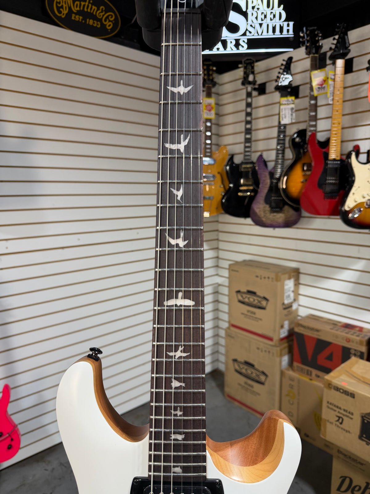 PRS SE CE 24 Satin - Flat White Top, C&M Exclusive - White
