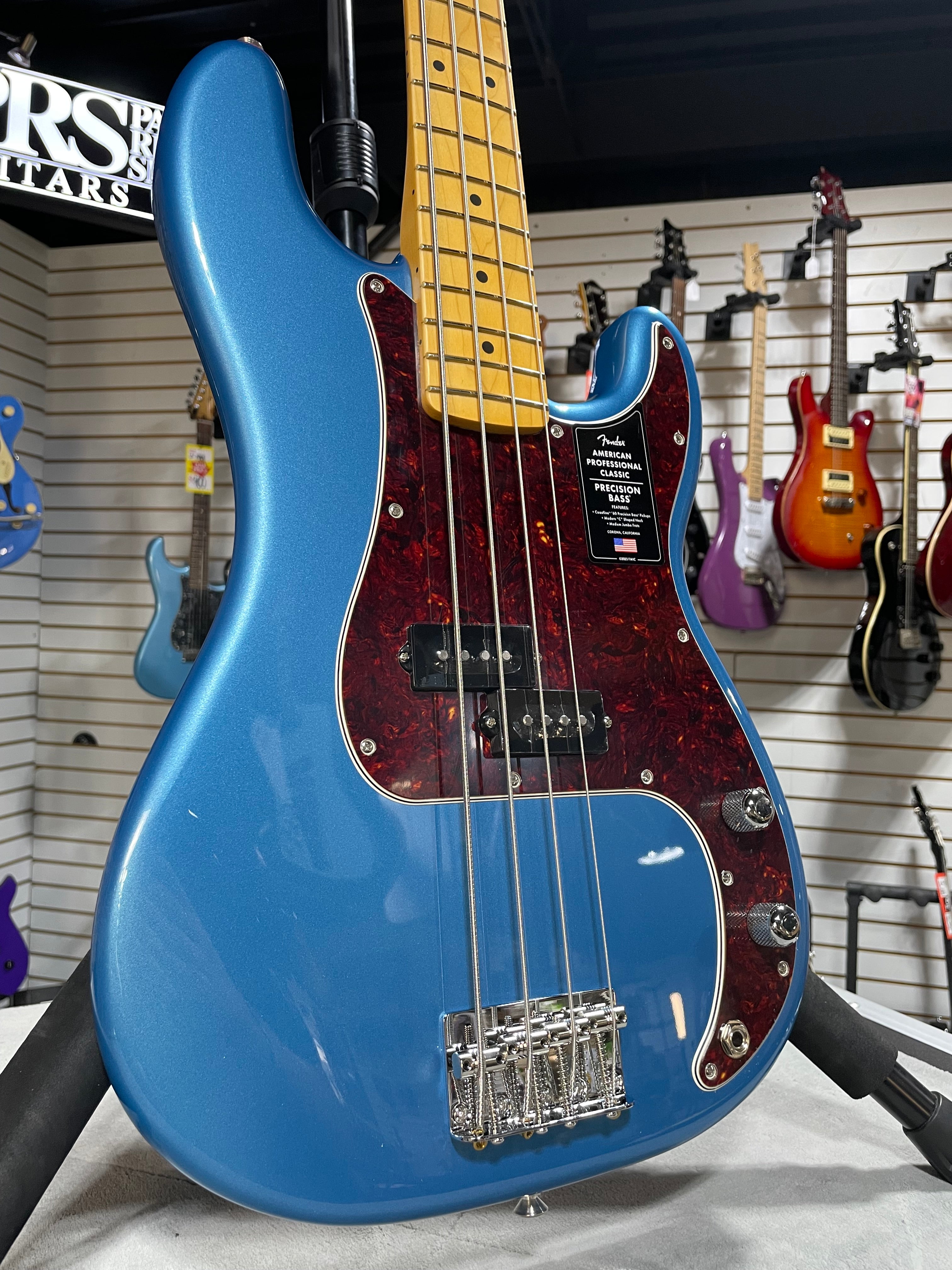 Fender American Professional Classic Precision Bass 2025 - Faded Lake Placid Blue w/ Gig Bag & PLEK*D #557