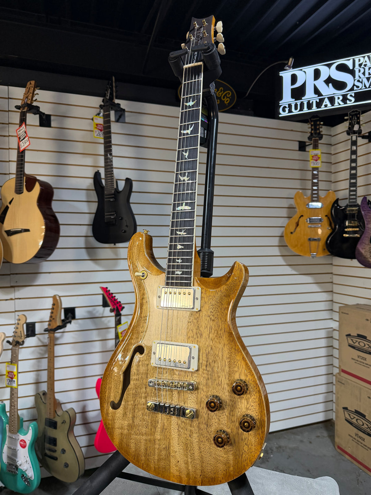 PRS McCarty 594 Doublecut Semi Hollowbody Wood Library Korina