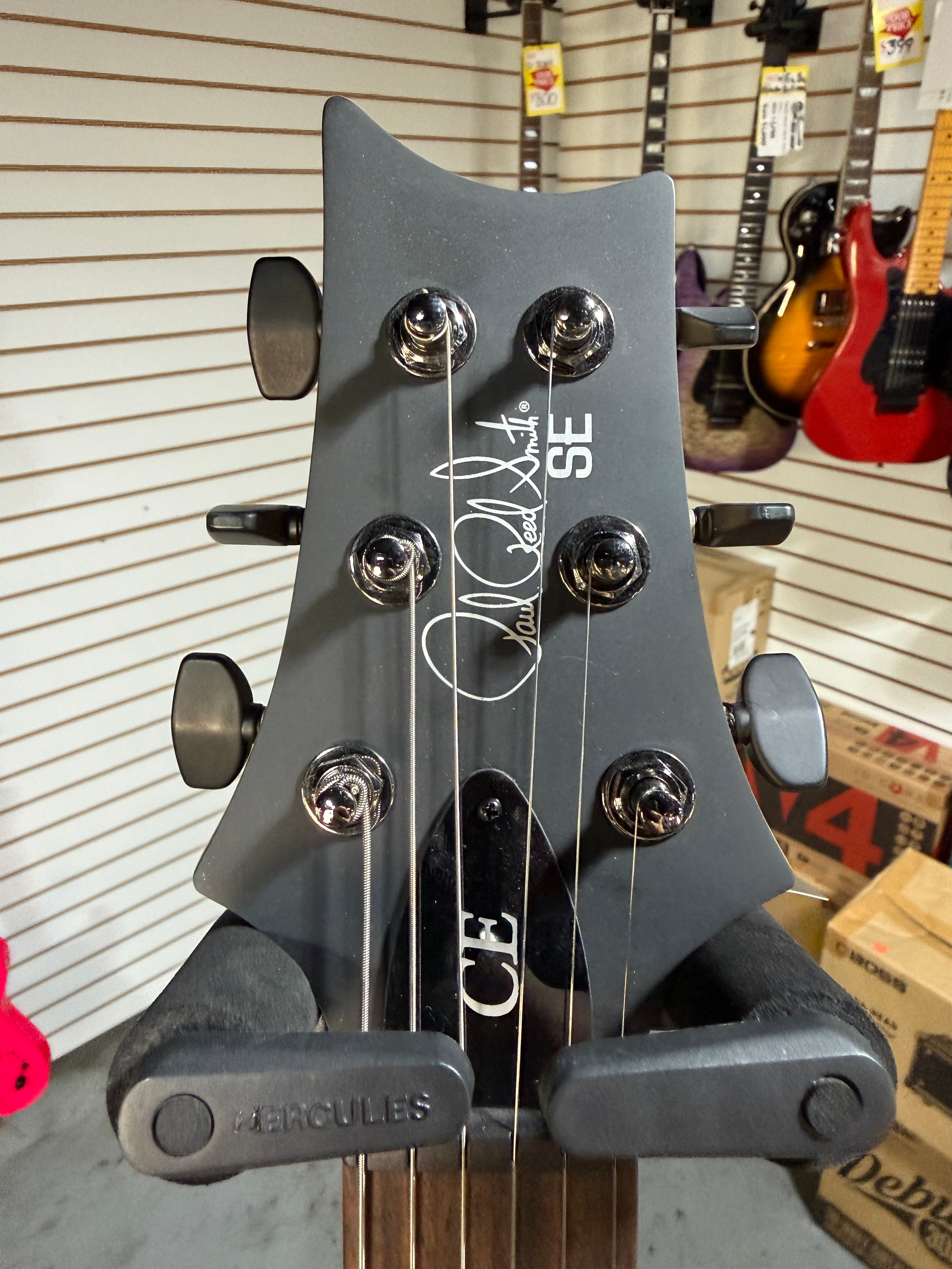 PRS SE CE 24 Satin - Flat Black Top, C&M Exclusive - Black