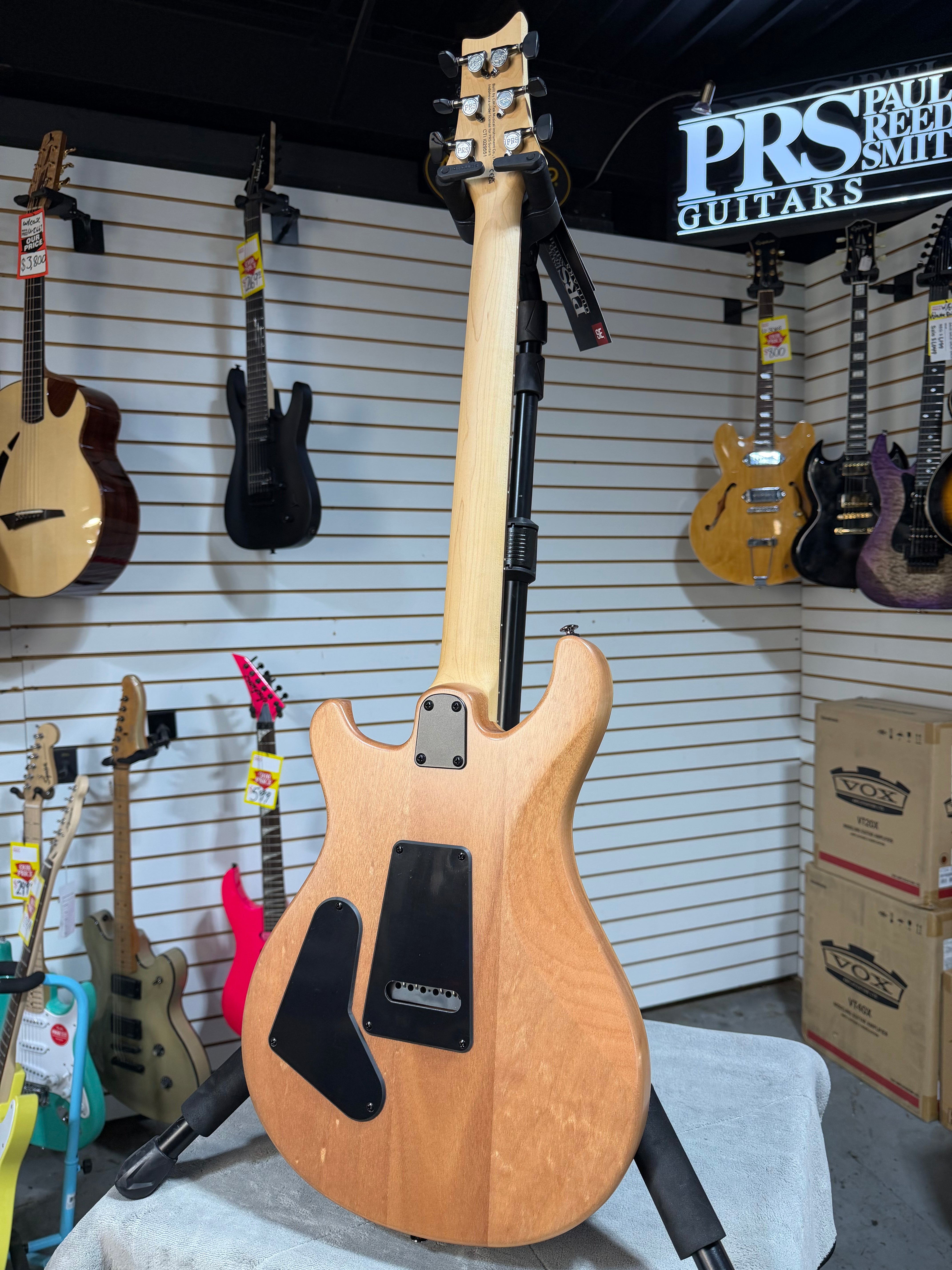 PRS SE CE 24 Satin - Flat Black Top, C&M Exclusive - Black