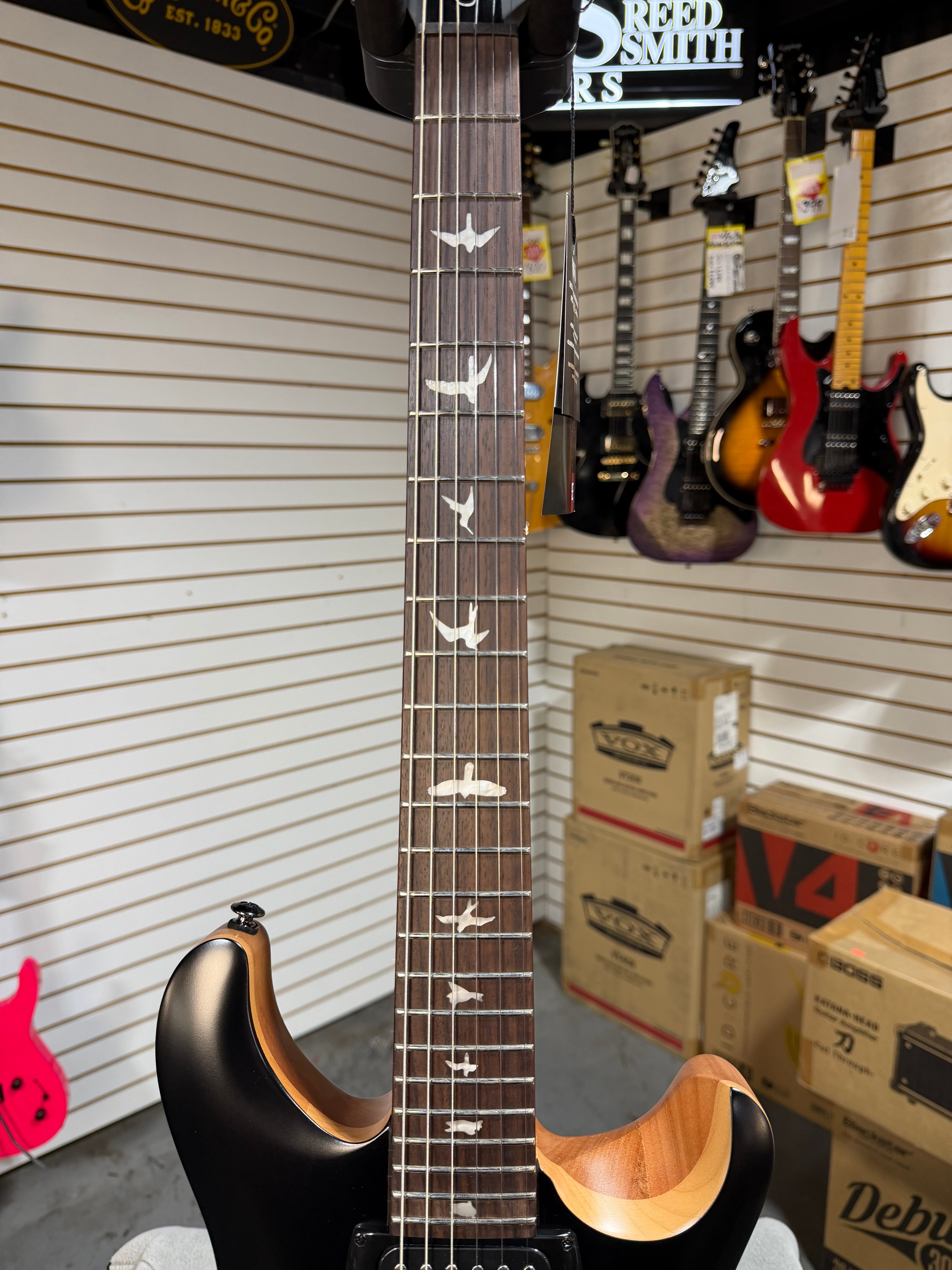 PRS SE CE 24 Satin - Flat Black Top, C&M Exclusive - Black