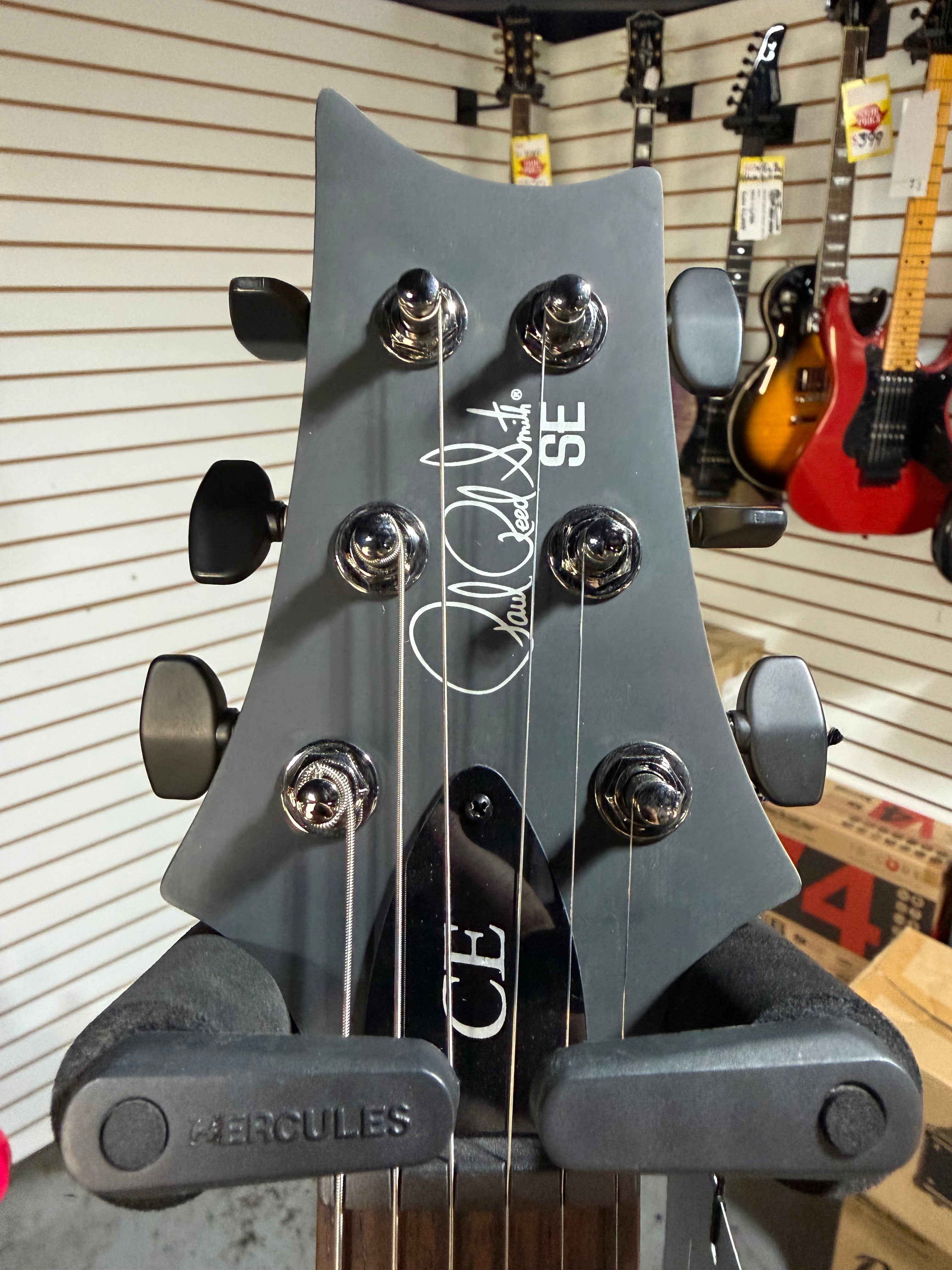 PRS SE CE 24 Satin - Flat Black Top, C&M Exclusive - Black