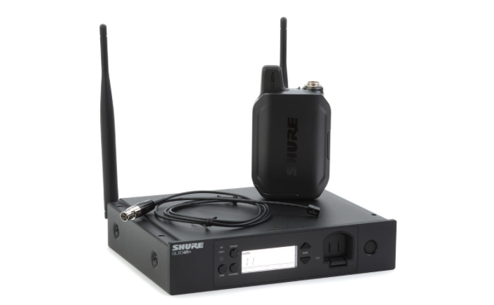 Shure GLXD14R+/93 Digital Wireless Rackmount Presenter System with WL93 Lavalier Microphone